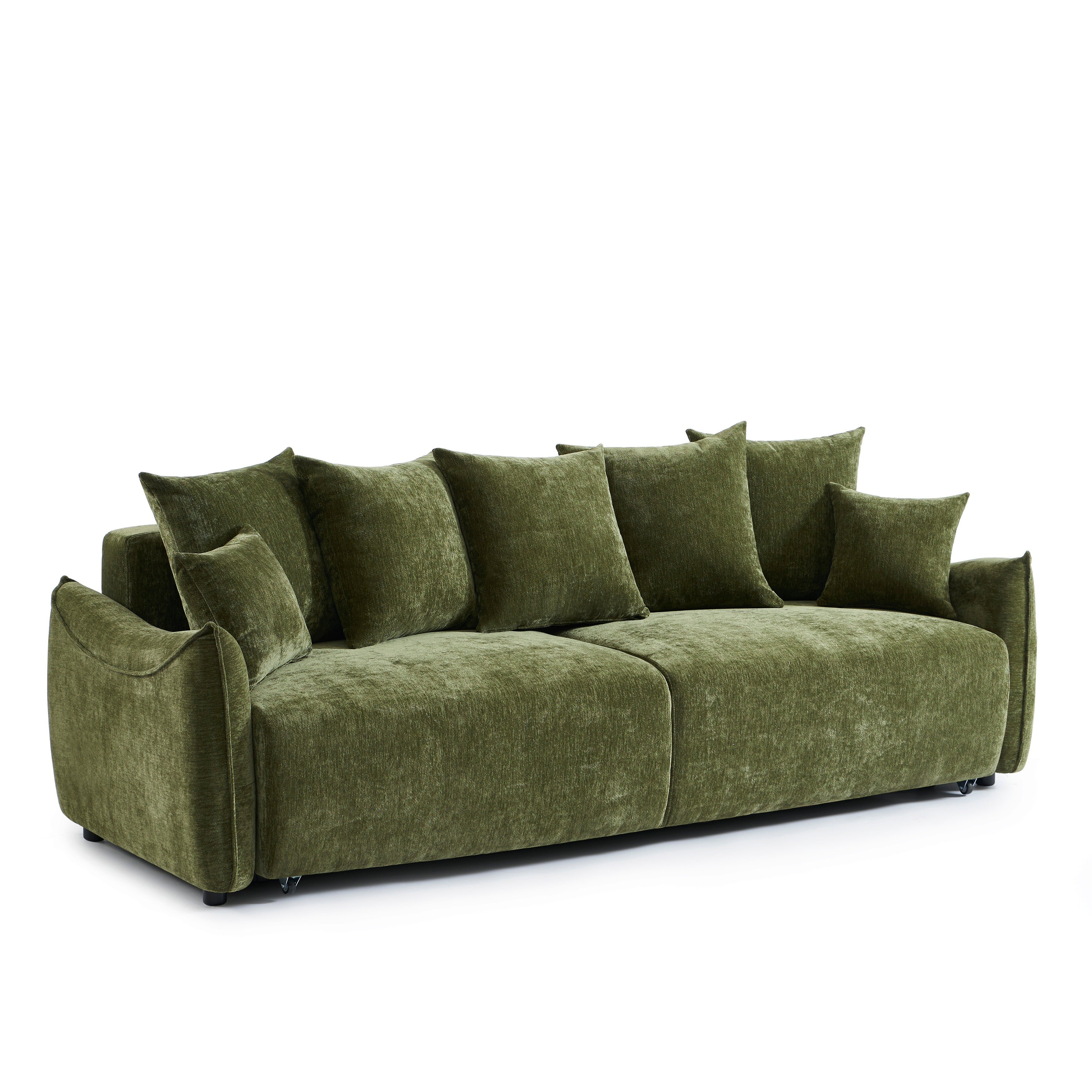 OPALINE Fabric Straight Sofa – Green