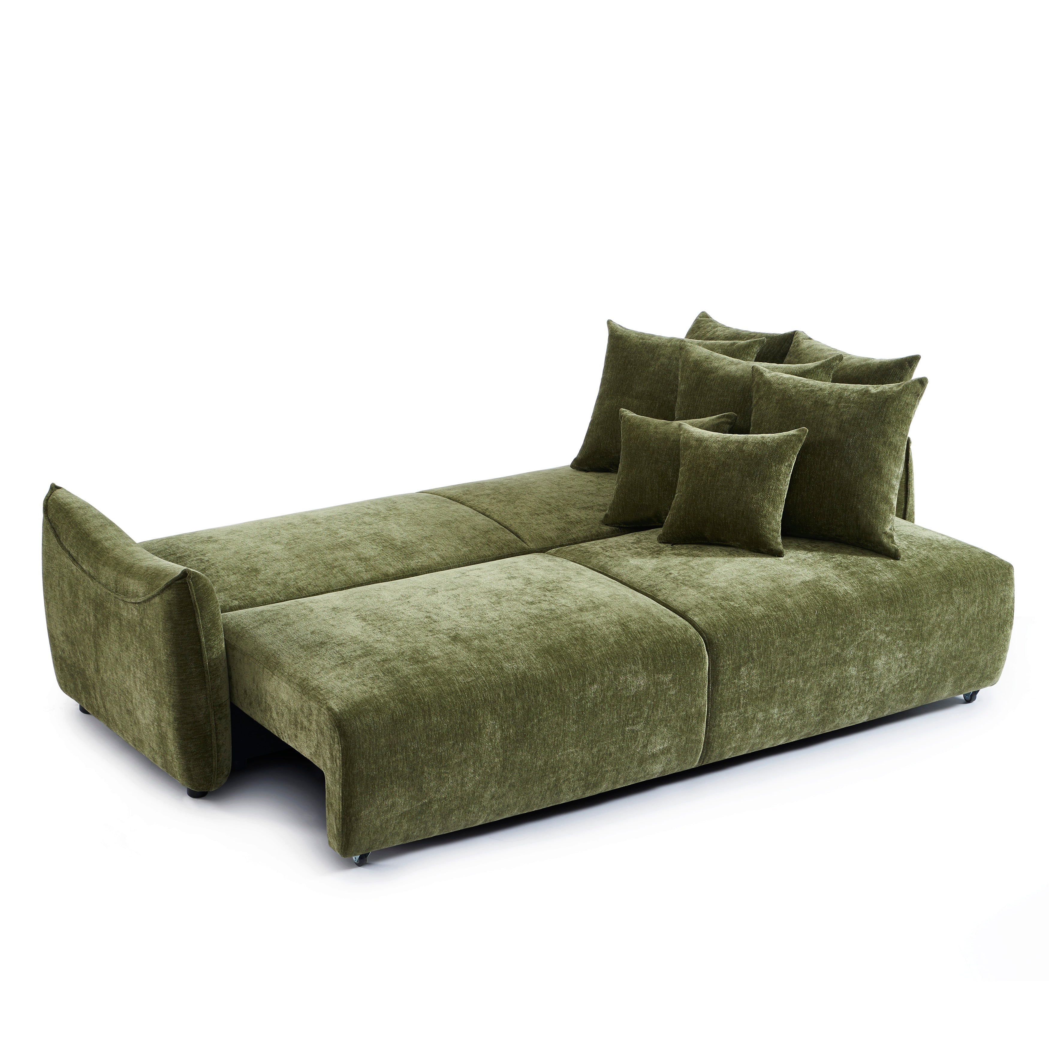 OPALINE Fabric Straight Sofa – Green