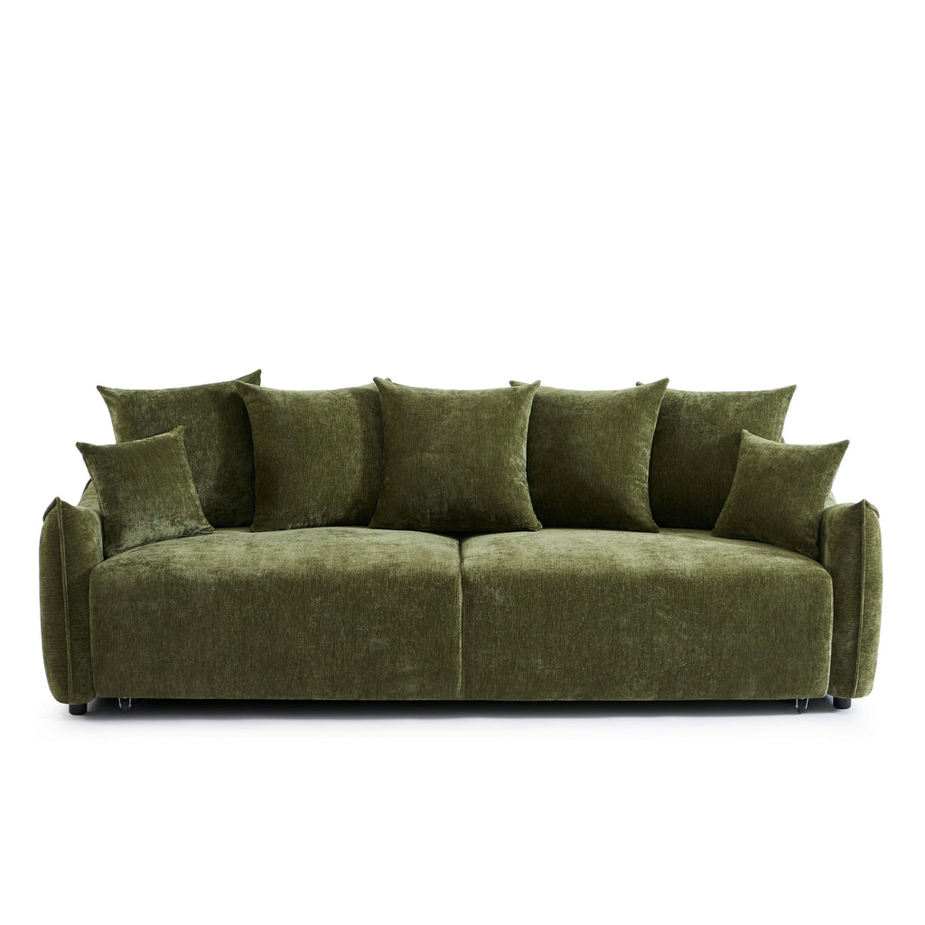 OPALINE Fabric Straight Sofa – Green