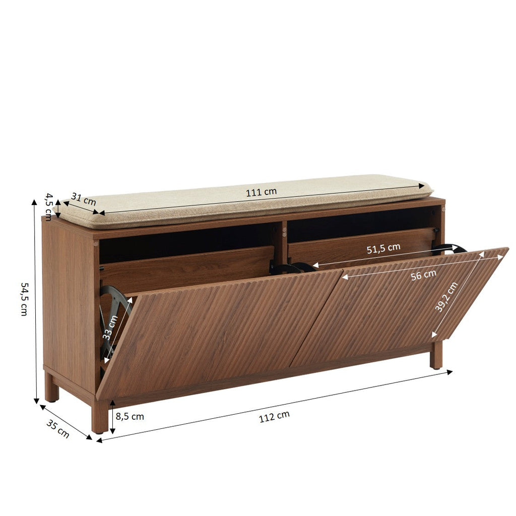 ORCA Shoe Storage Bench – Walnut