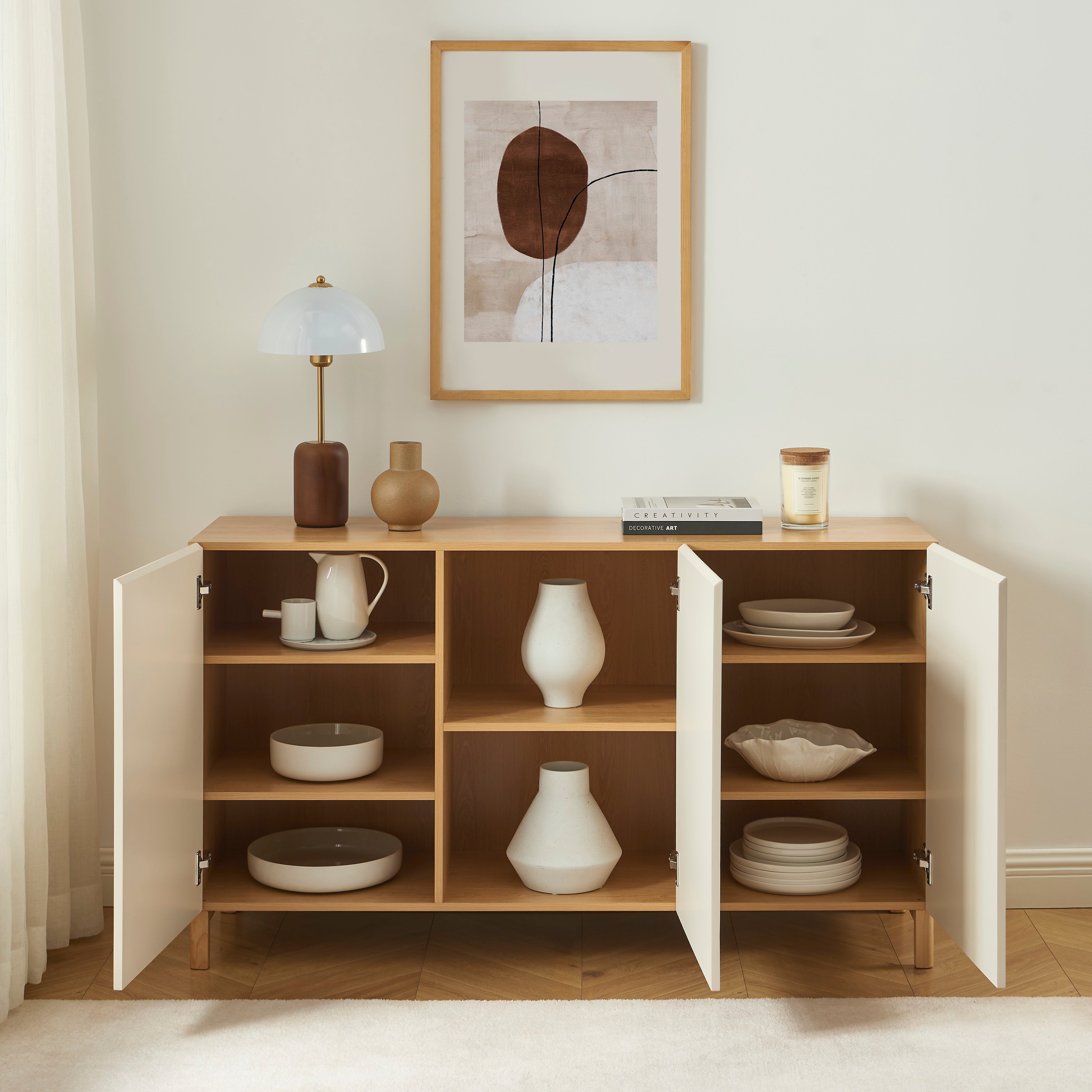 ORCA Highboard with Storage – Beige