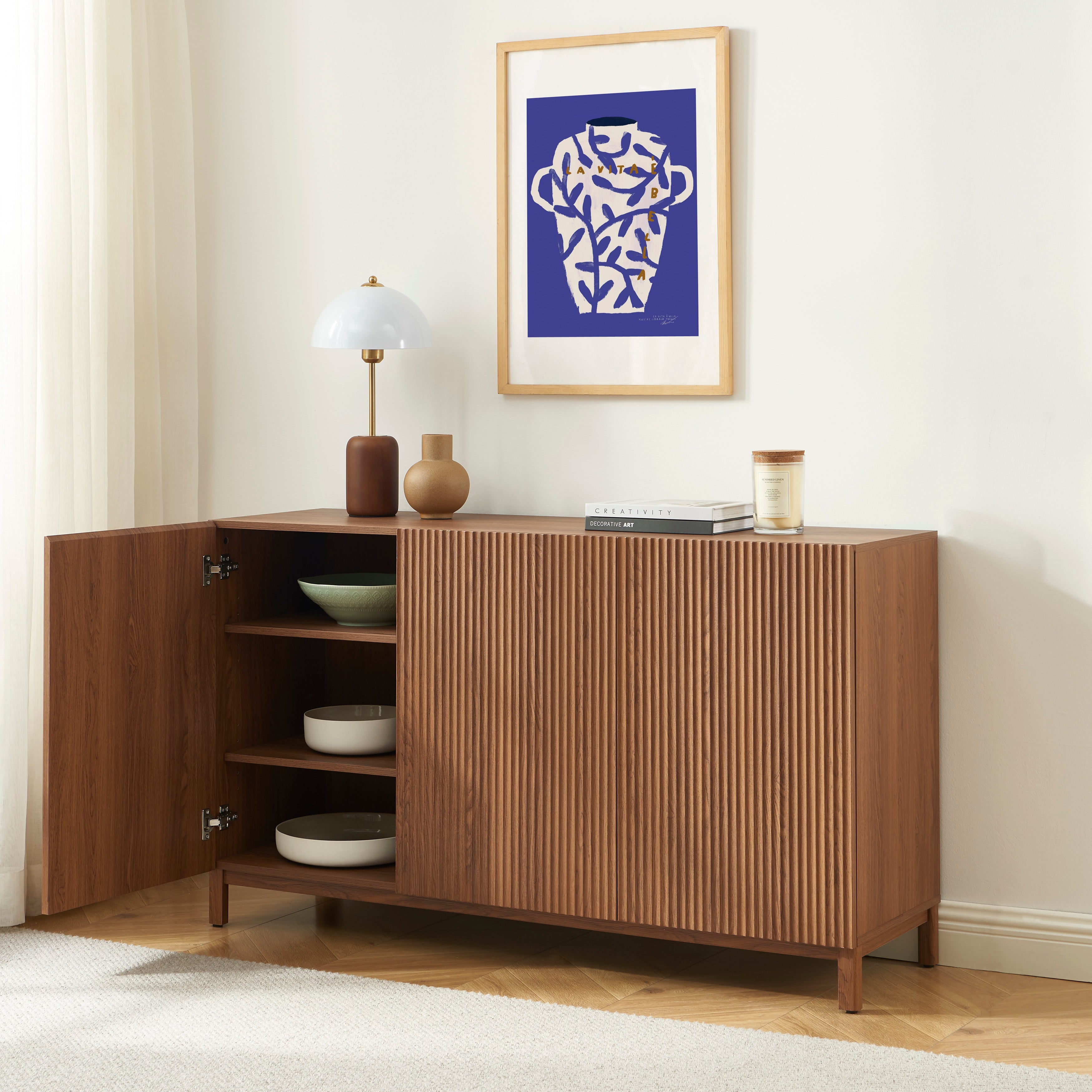 ORCA Highboard with Storage – Walnut