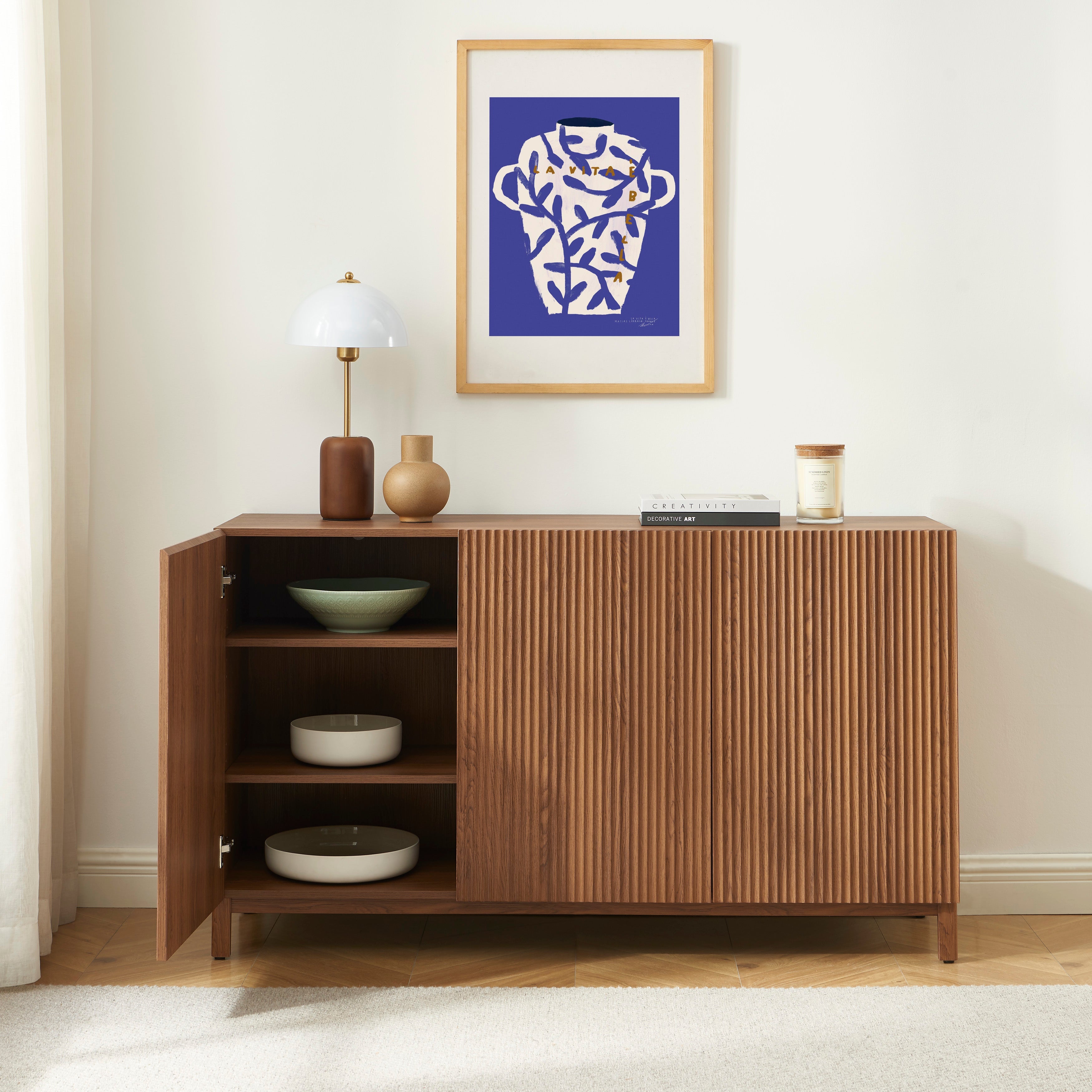 ORCA Highboard with Storage – Walnut