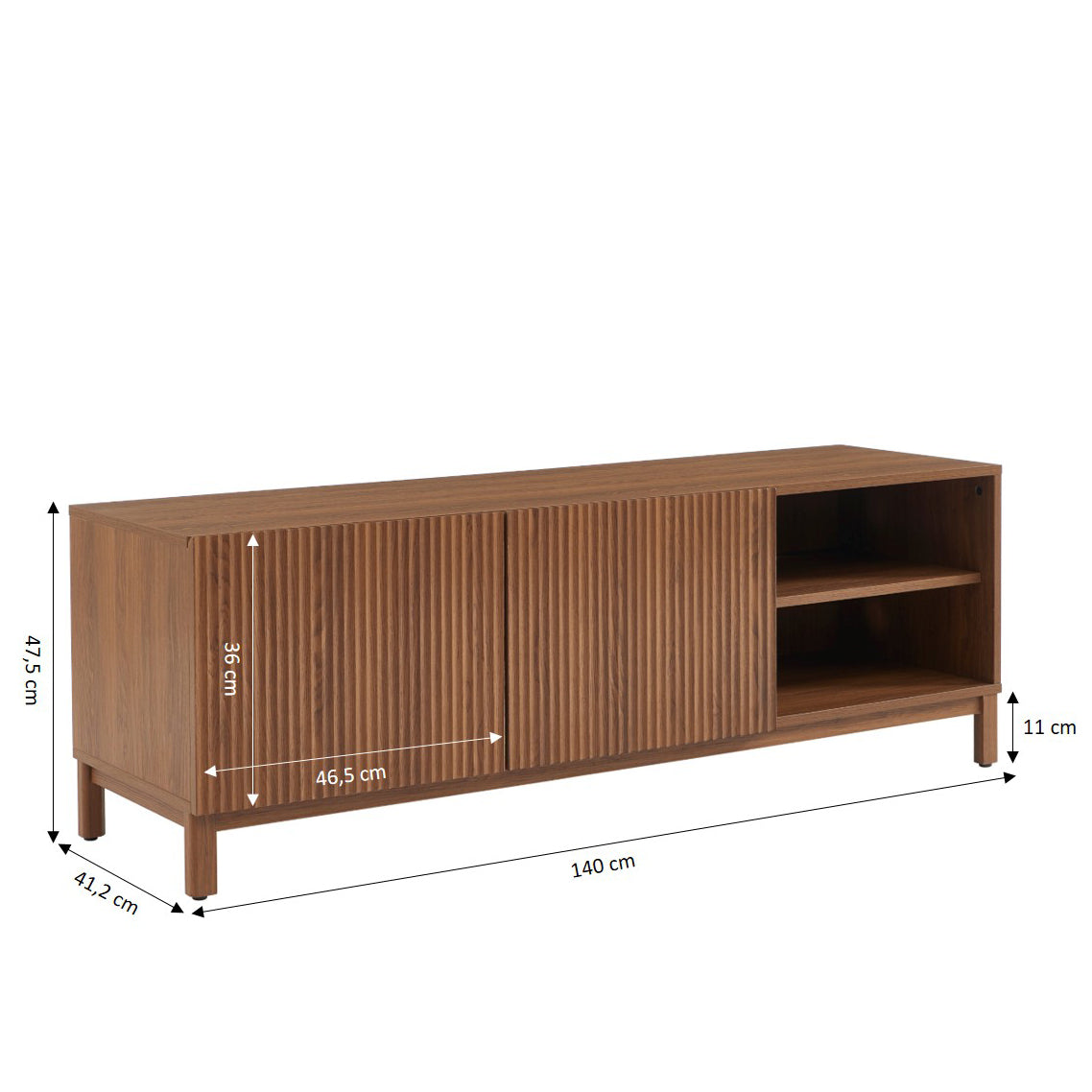 ORCA TV Stand with Storage – Walnut
