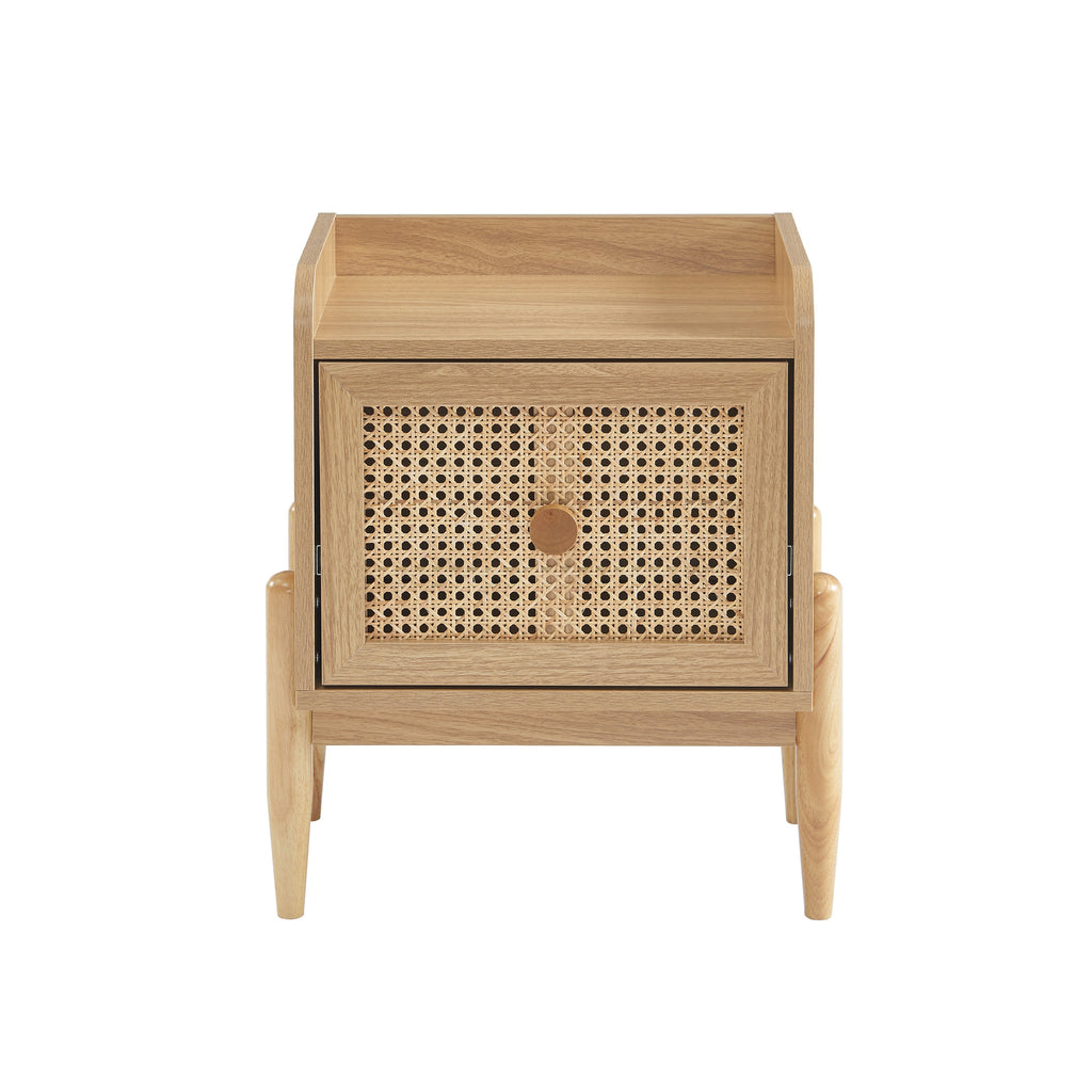 PABLO Kids Nightstand with Rattan Cane Detailing