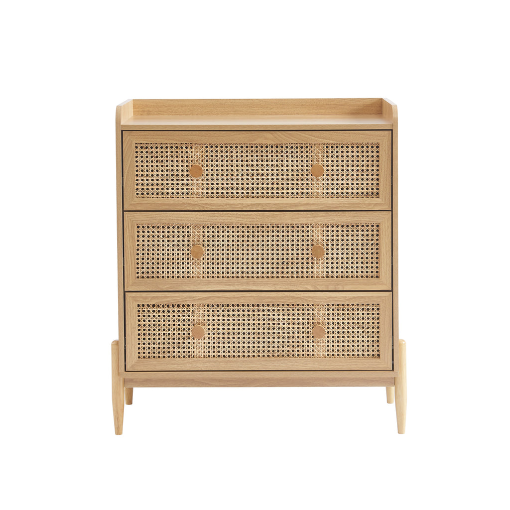 PABLO Kids Chest of Drawers with Rattan Cane Detailing