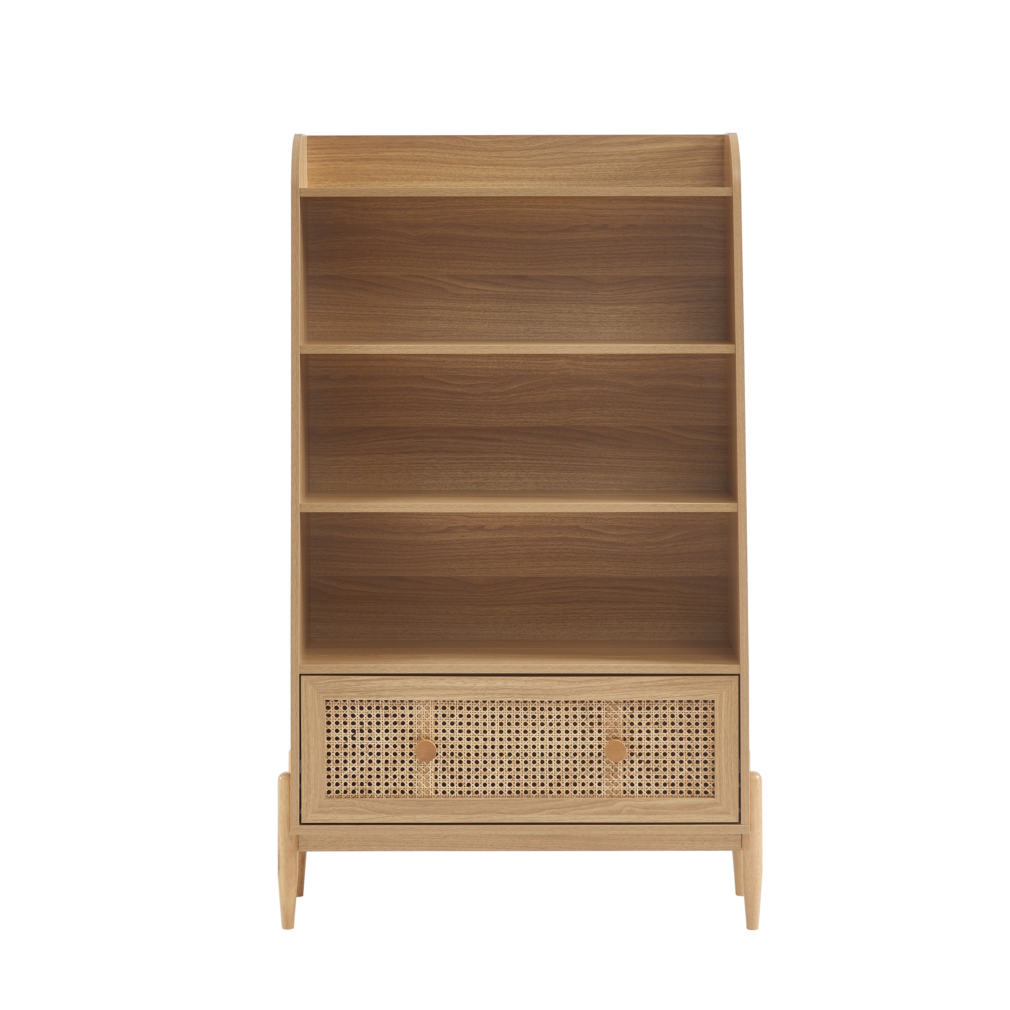 PABLO Kids Bookcase with Rattan Cane Detailing