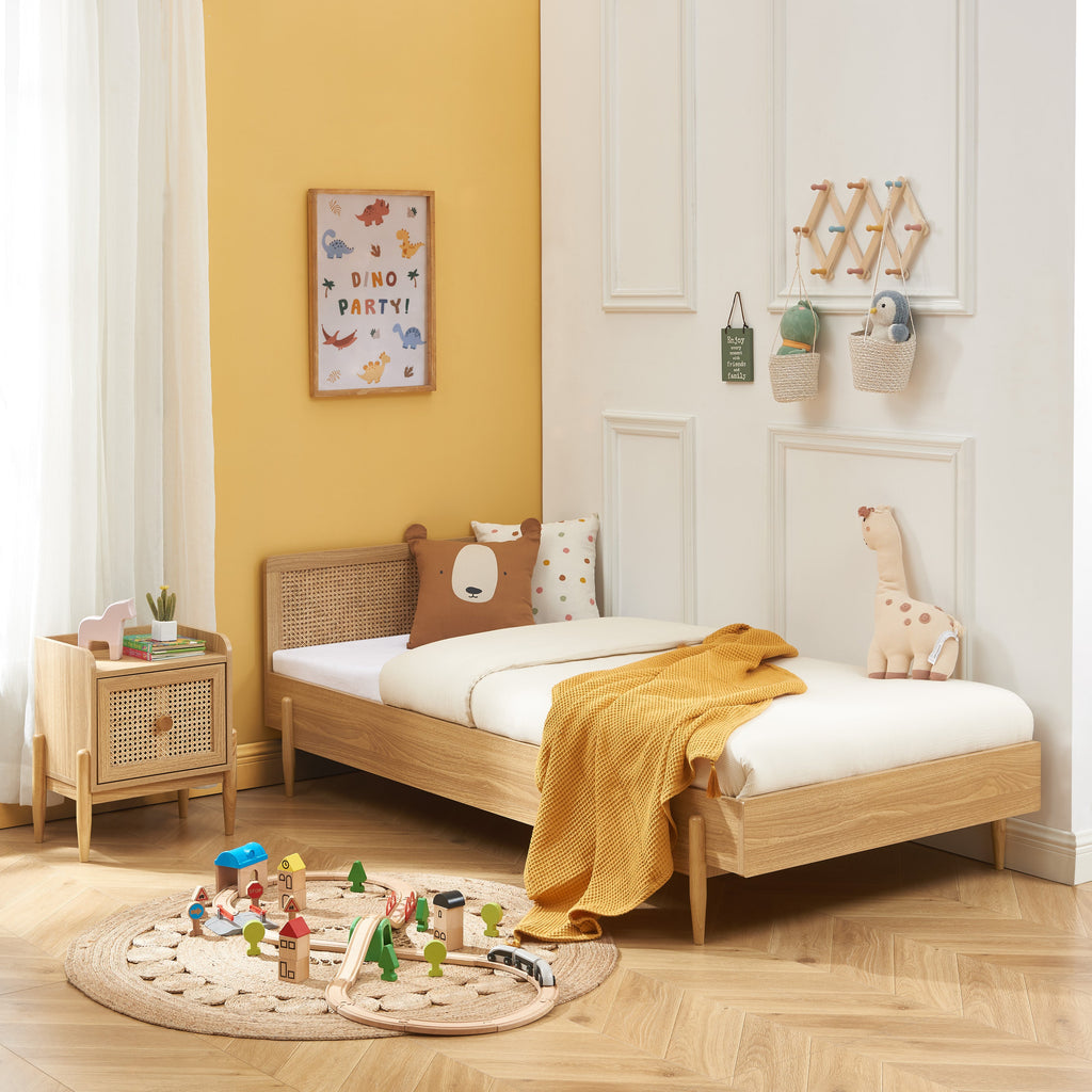 PABLO Kids Chest of Drawers with Rattan Cane Detailing