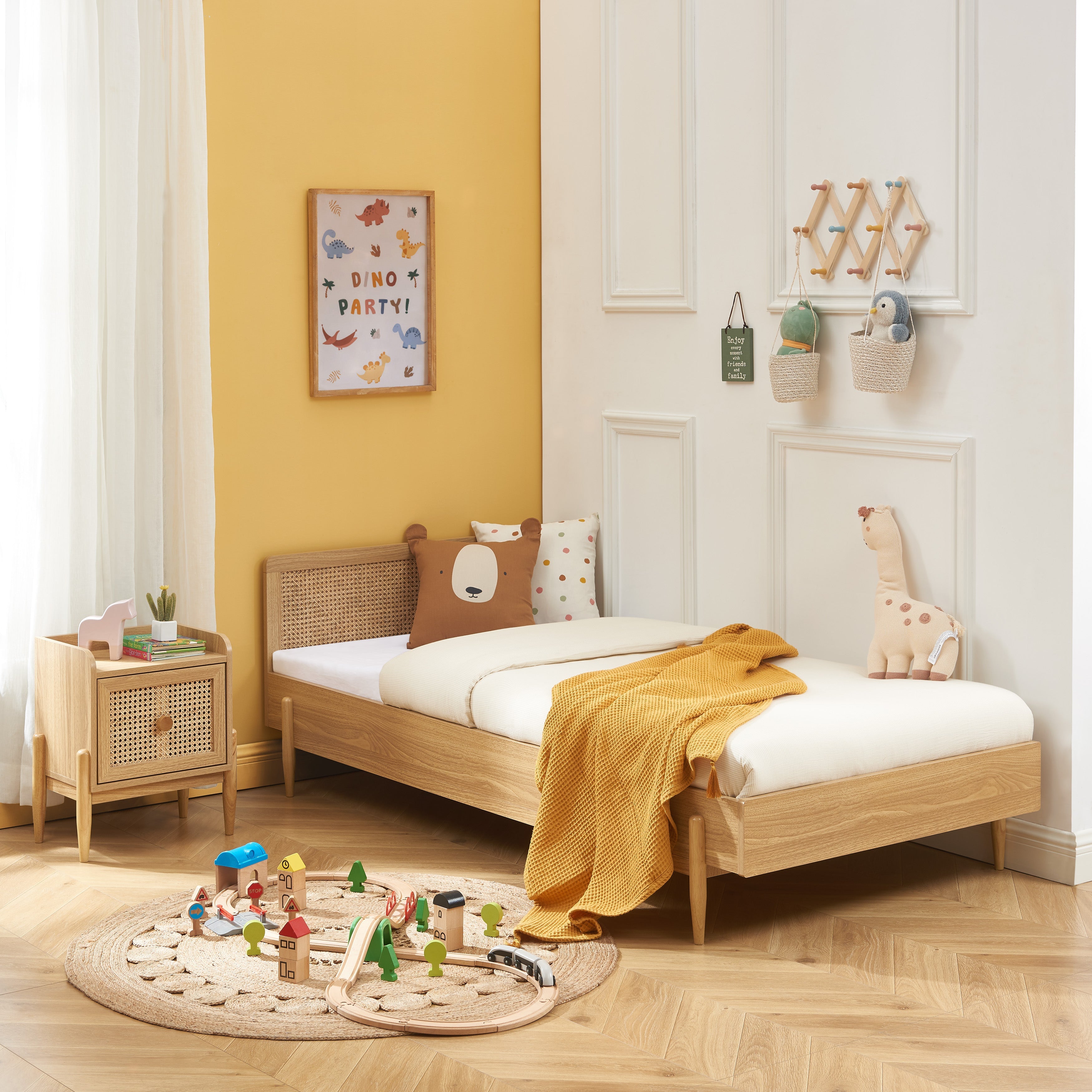 PABLO Kids Chest of Drawers with Rattan Cane Detailing