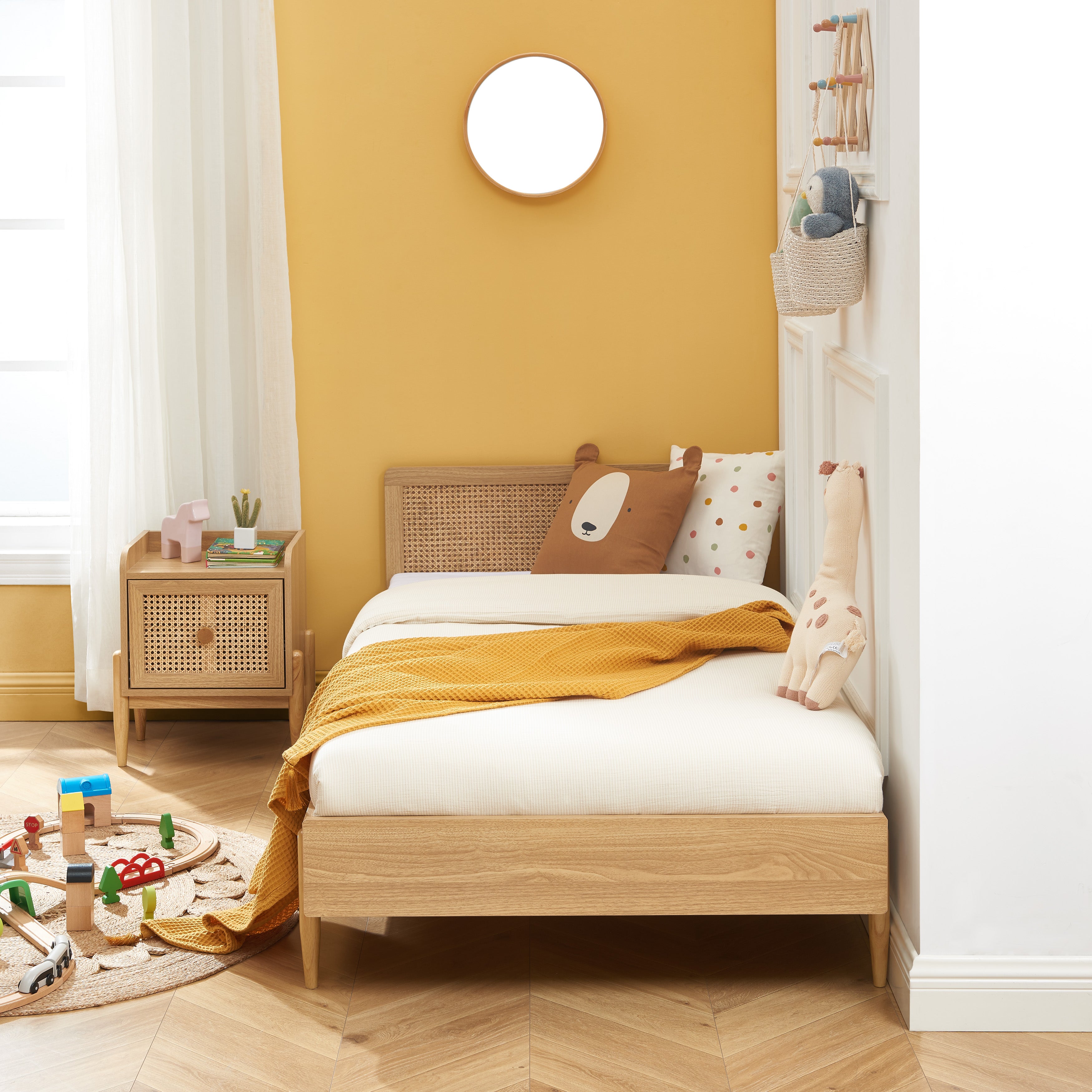 PABLO Kids Bed 35" x 75" - Light Wood