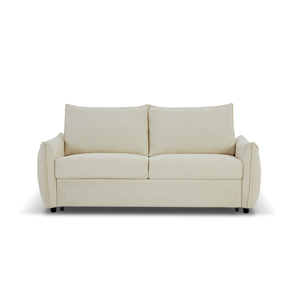 Sofa droit Convertible express PALLA 3 places Fabric chenille Beige