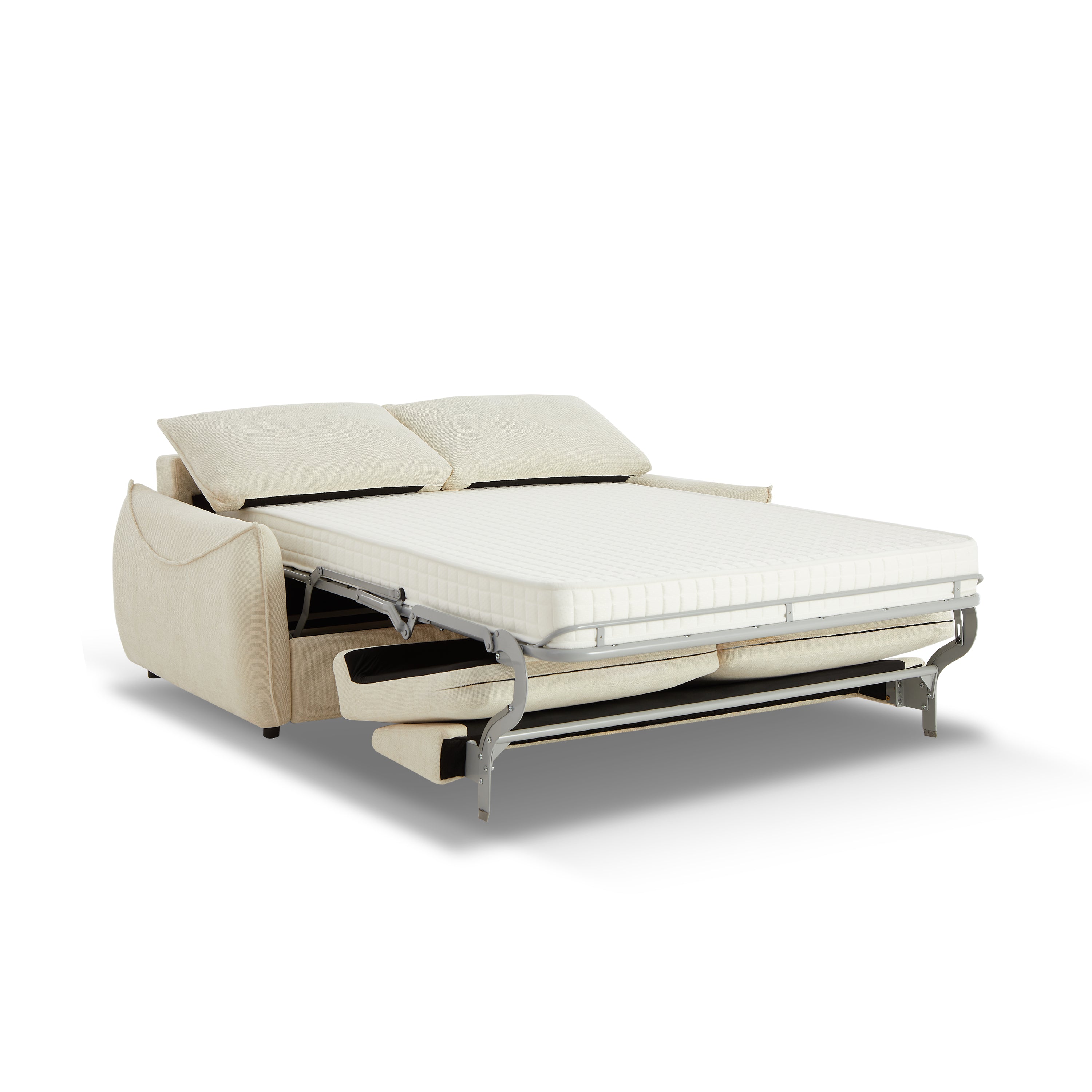 Sofa droit Convertible express PALLA 3 places Fabric chenille Beige
