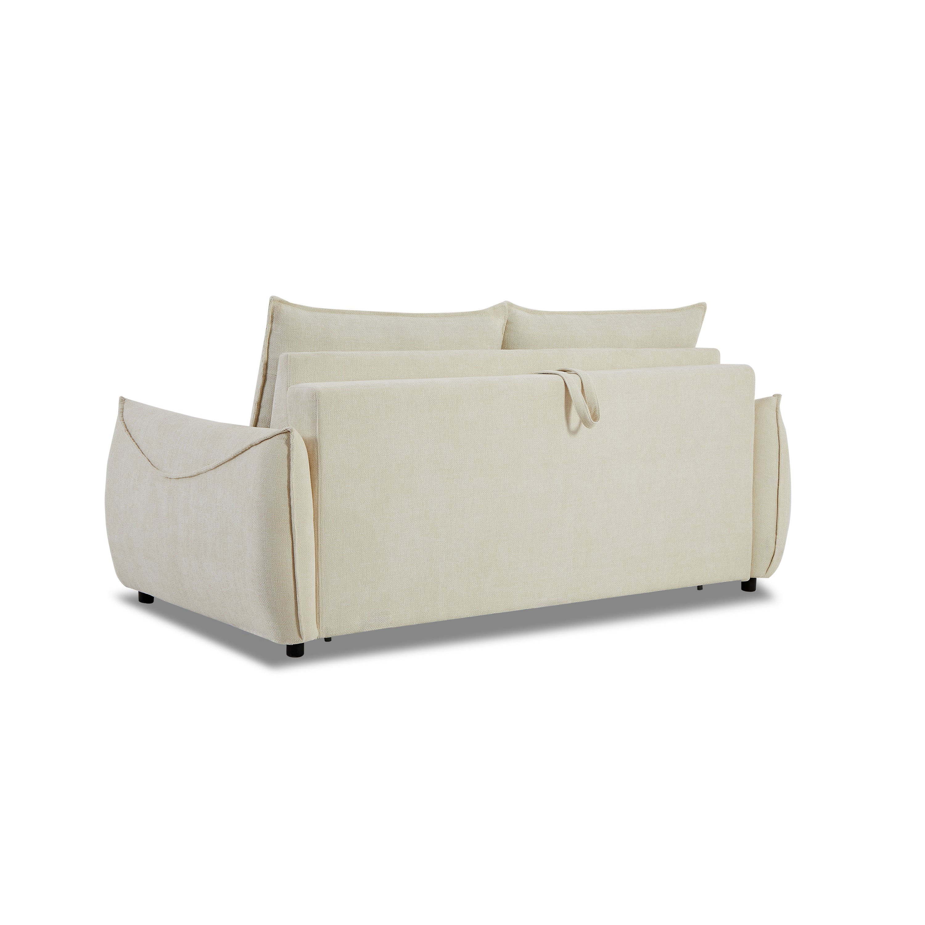Sofa droit Convertible express PALLA 3 places Fabric chenille Beige