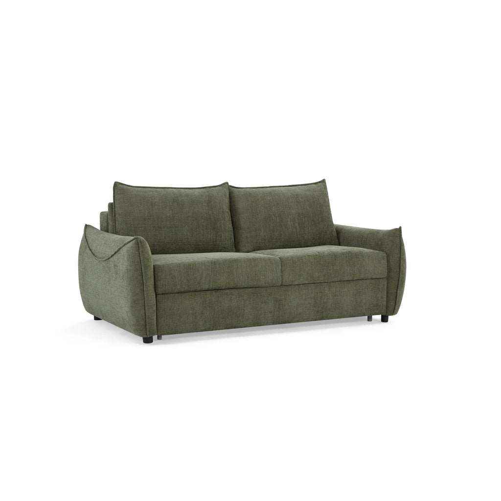 Sofa droit Convertible express PALLA 3 places Fabric chenille Beige
