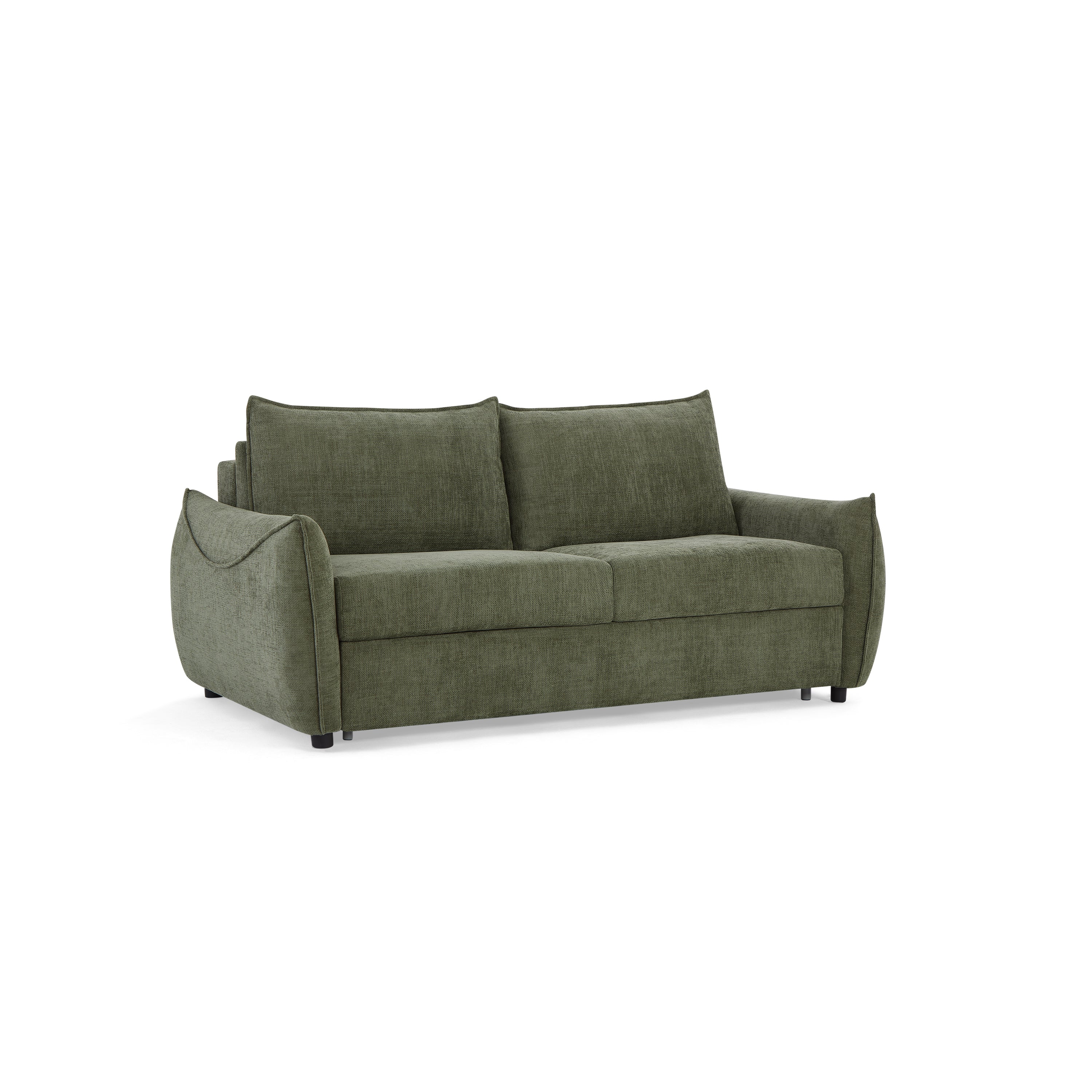 Sofa droit Convertible express PALLA 3 places Fabric chenille Beige