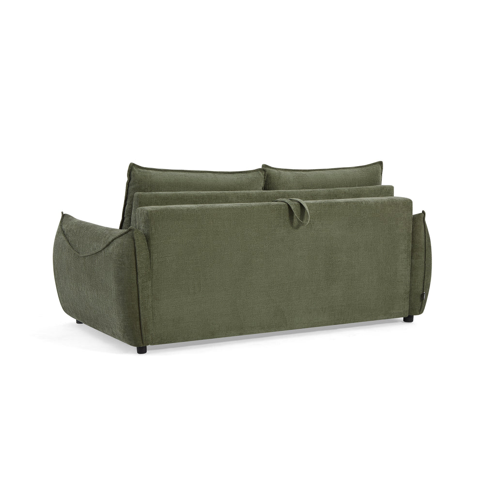 Sofa droit Convertible express PALLA 3 places Fabric chenille Beige