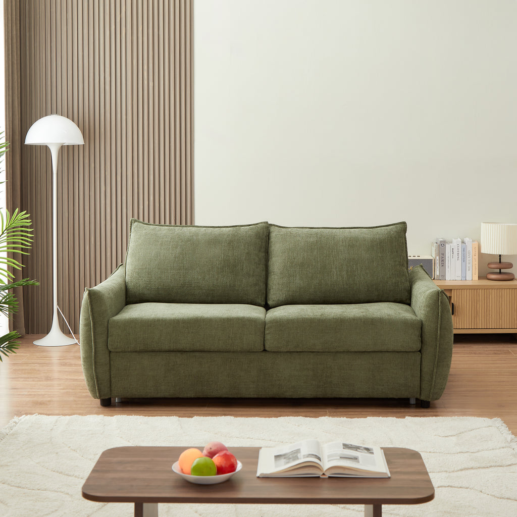 Sofa droit Convertible express PALLA 3 places Fabric chenille Beige