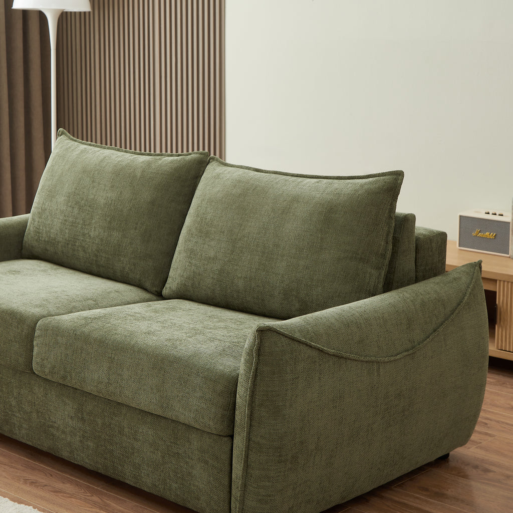 Sofa droit Convertible express PALLA 3 places Fabric chenille Beige