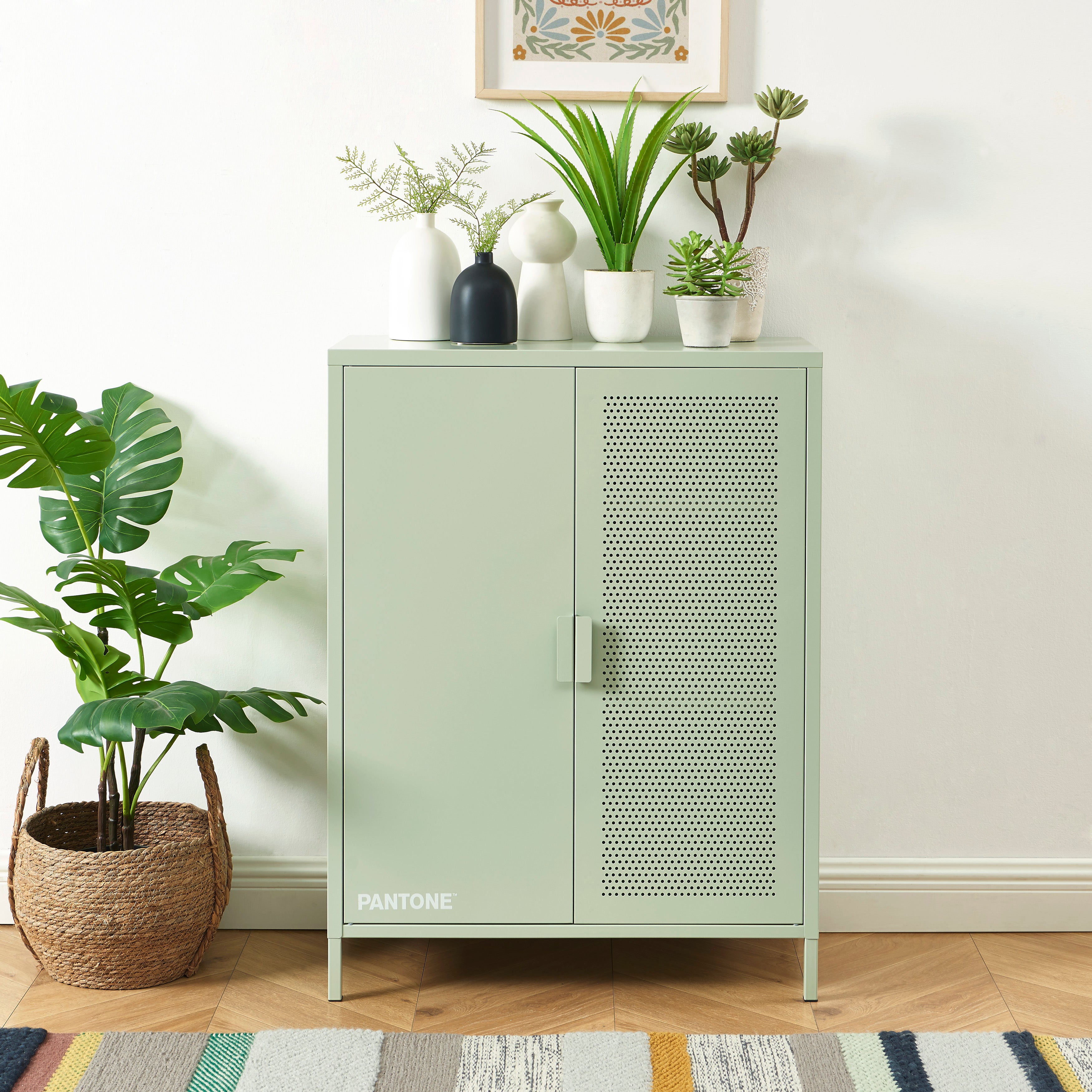 PANTONE® Metal Sideboard – Almond green