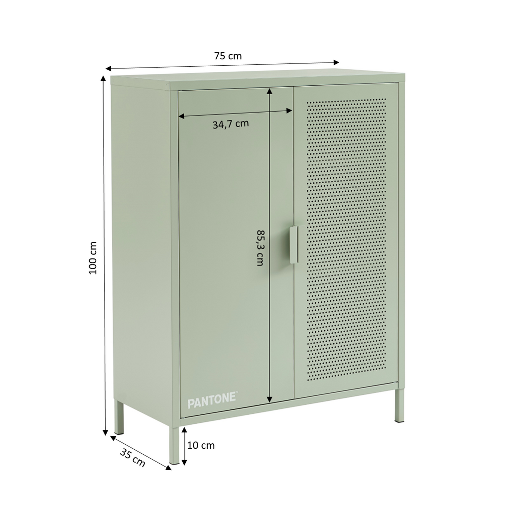 PANTONE® Metal Sideboard – Almond green
