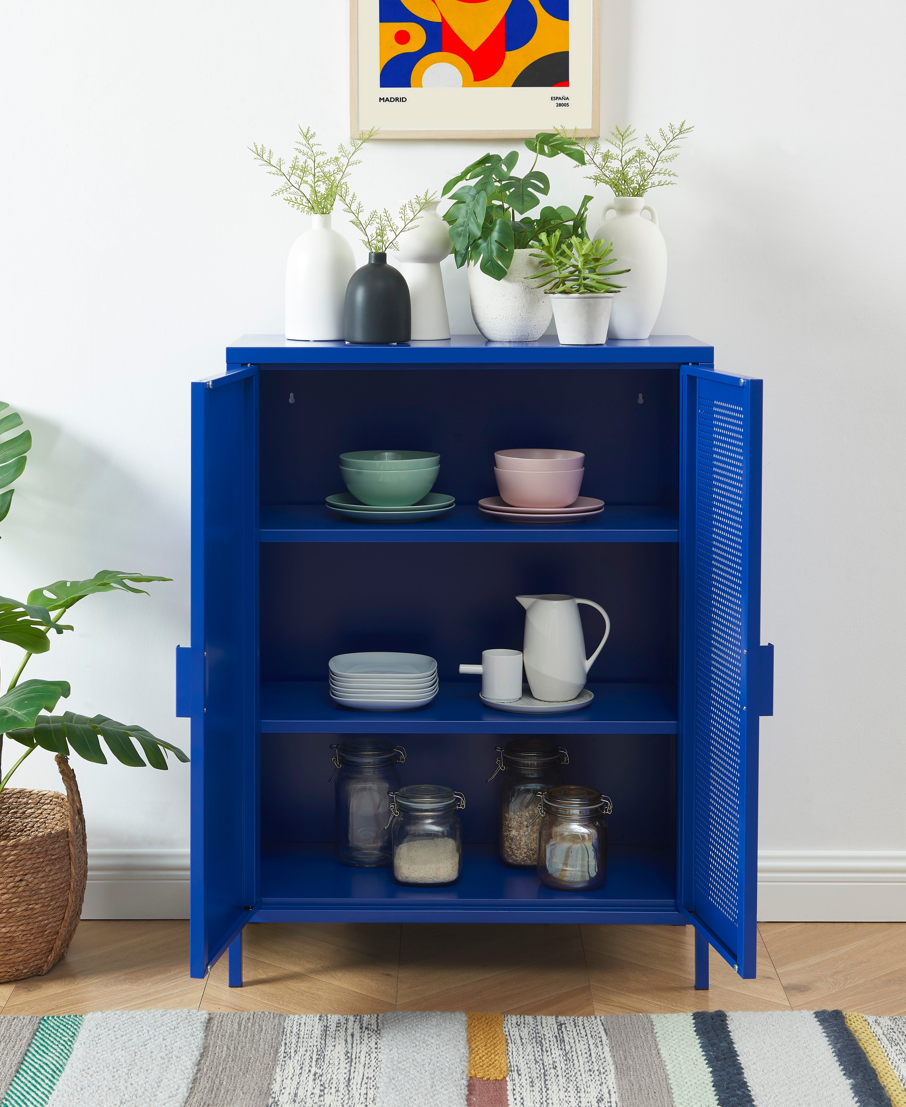 PANTONE® Metal Sideboard – Electric blue