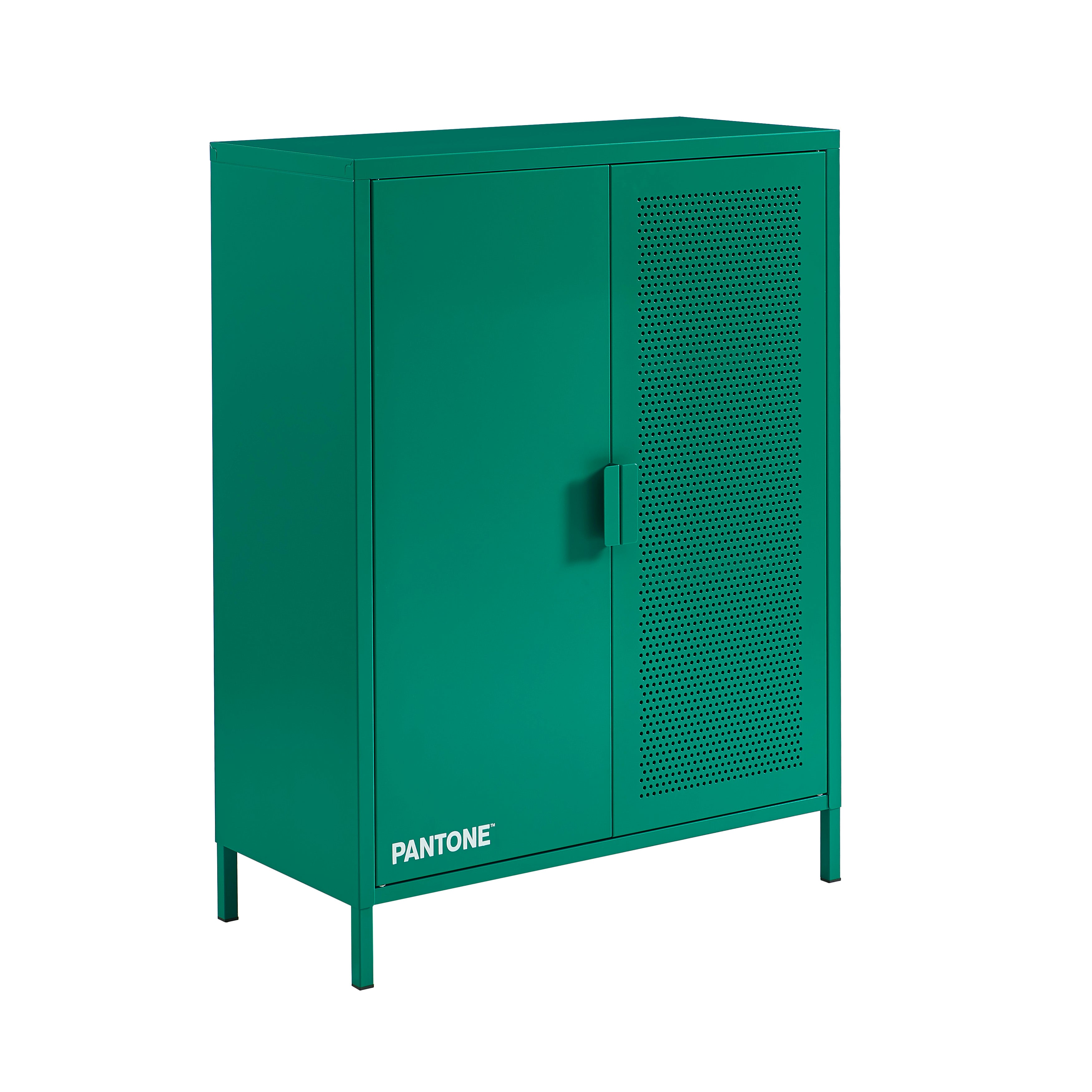 PANTONE® Metal Sideboard – Emerald green