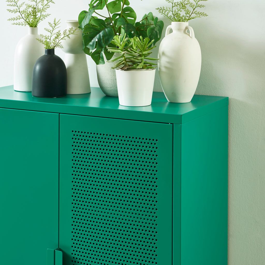 PANTONE® Metal Sideboard – Emerald green
