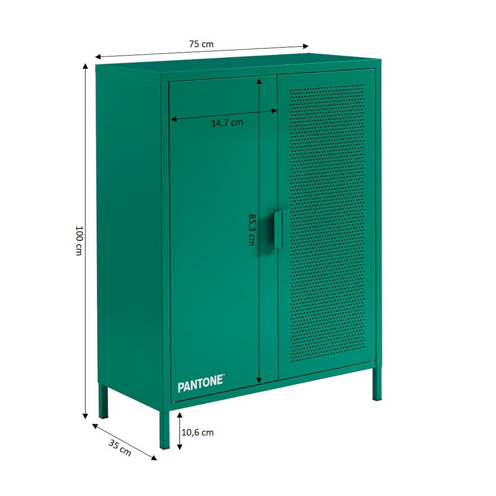 PANTONE® Metal Sideboard – Emerald green