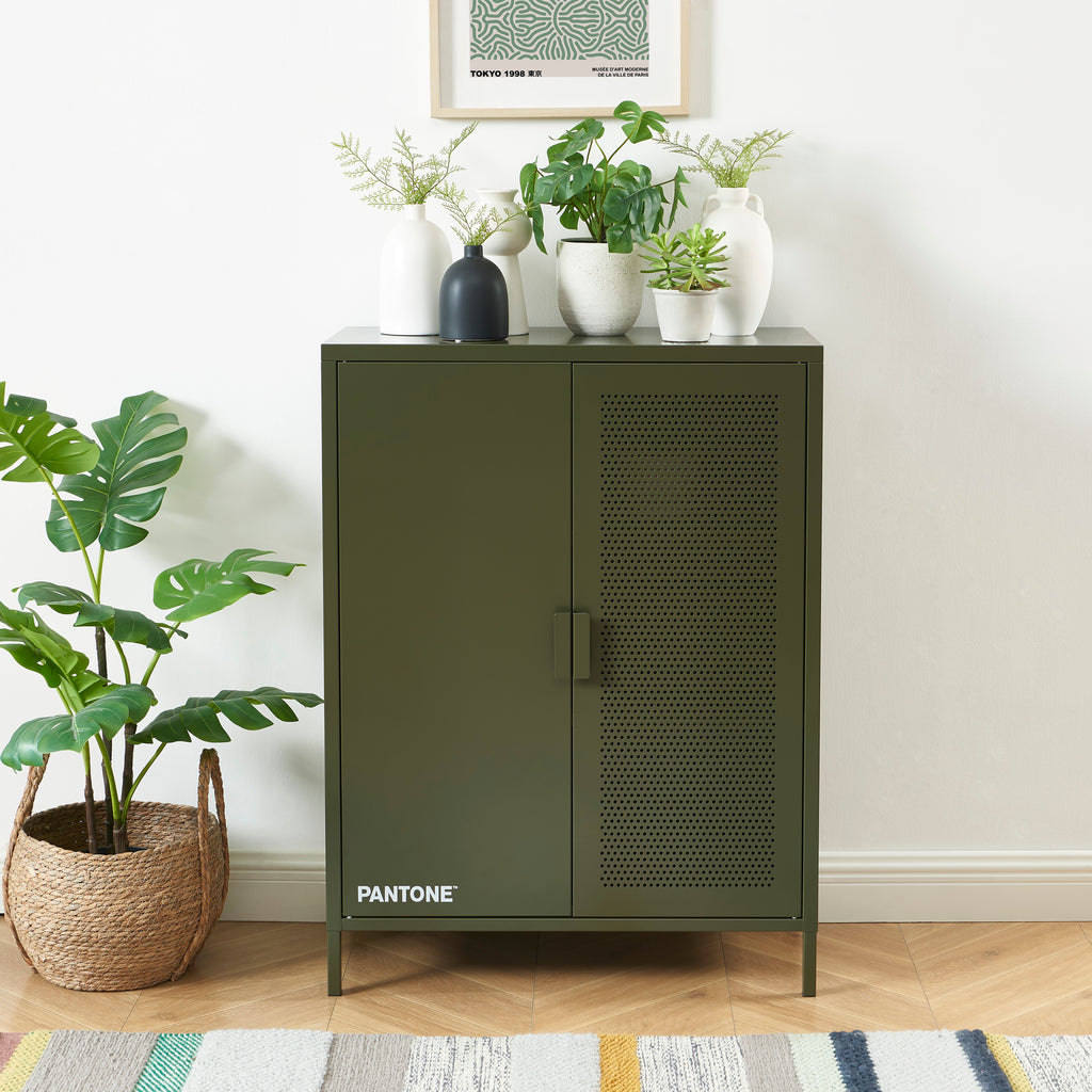 PANTONE® Metal Sideboard – Olive green