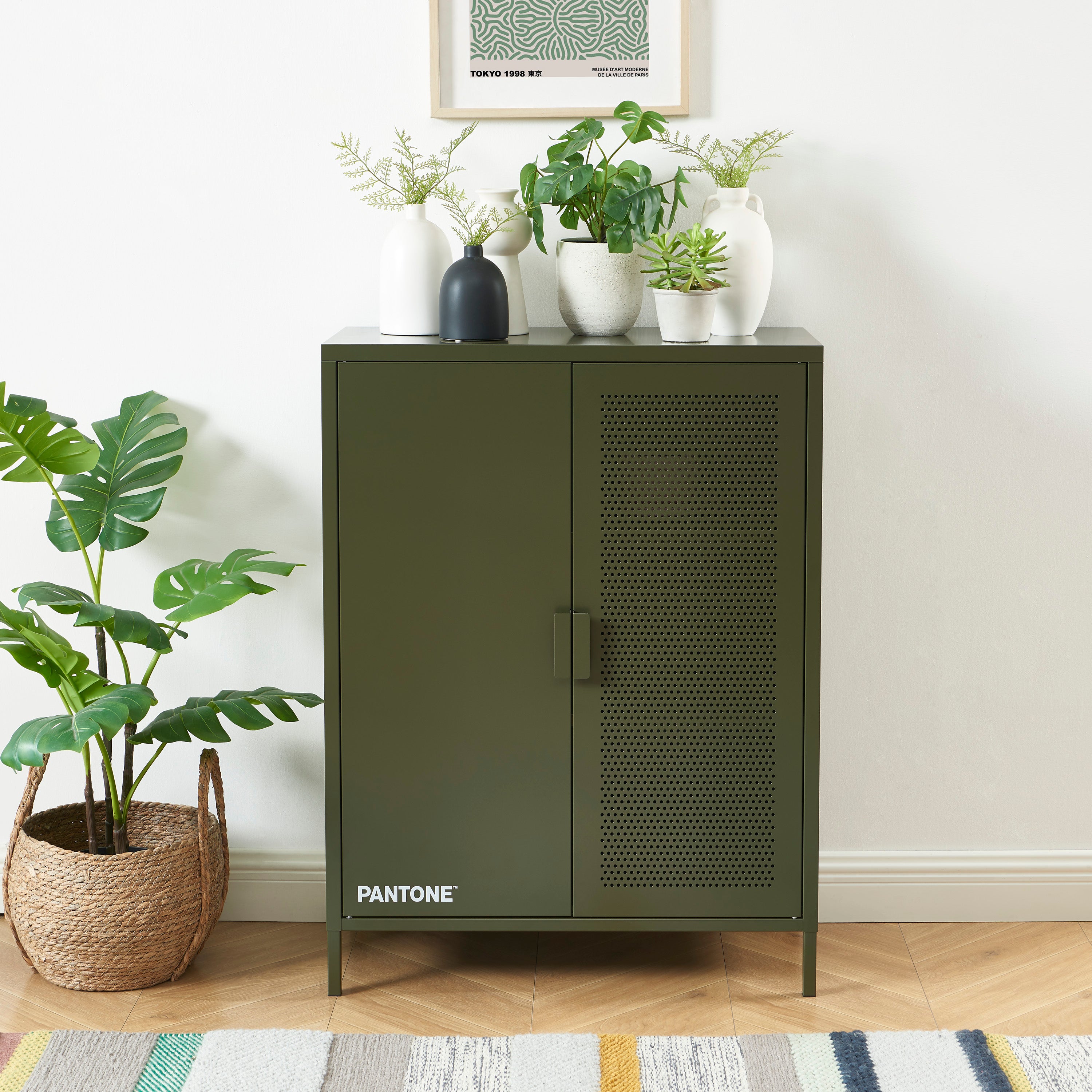 PANTONE® Metal Sideboard – Olive green
