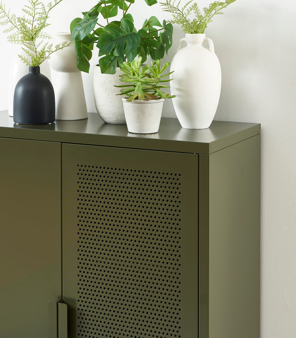 PANTONE® Metal Sideboard – Olive green