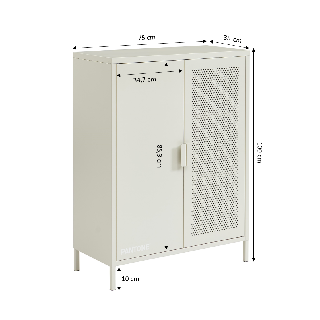 PANTONE® Metal Sideboard – Sand