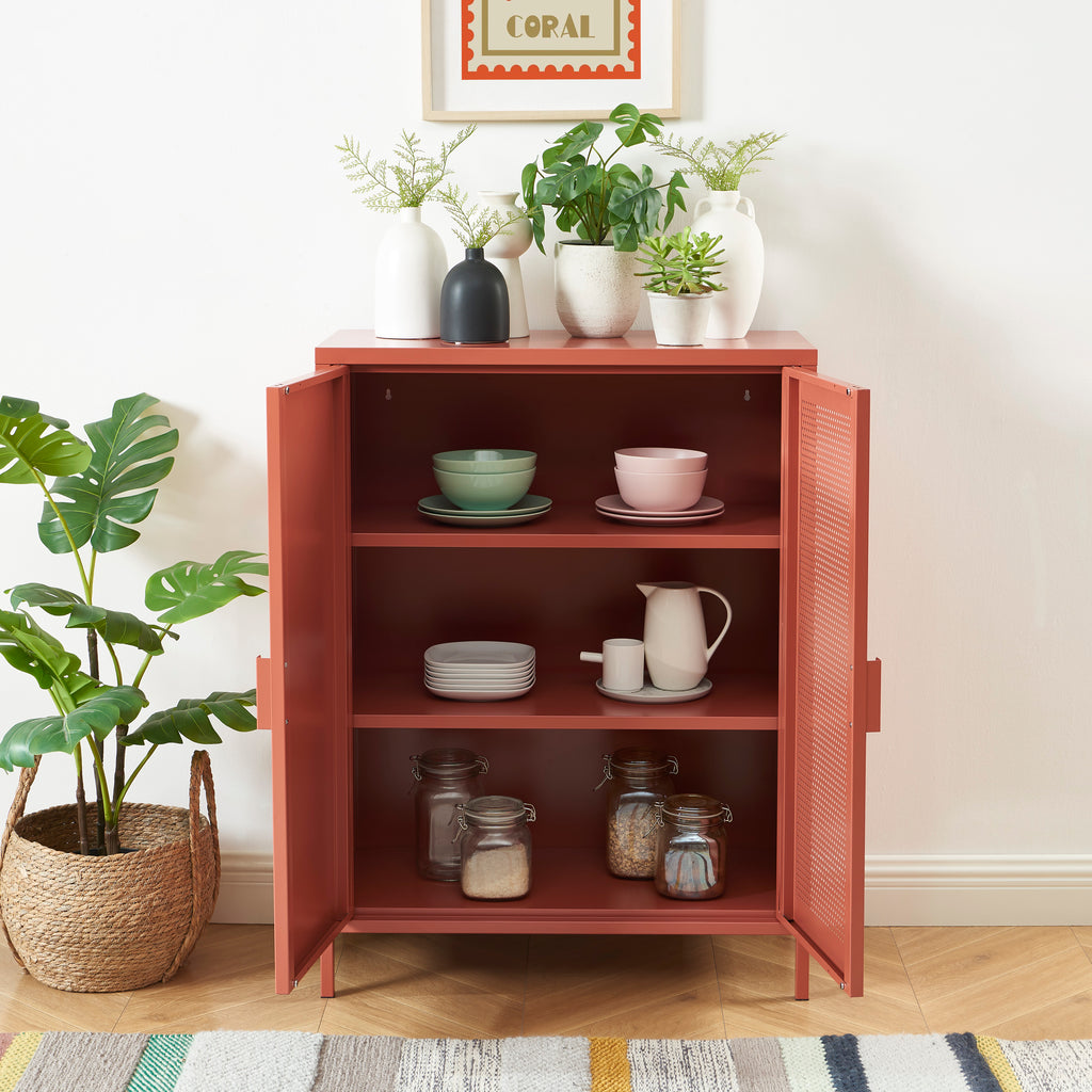 PANTONE® Metal Sideboard – Terracotta
