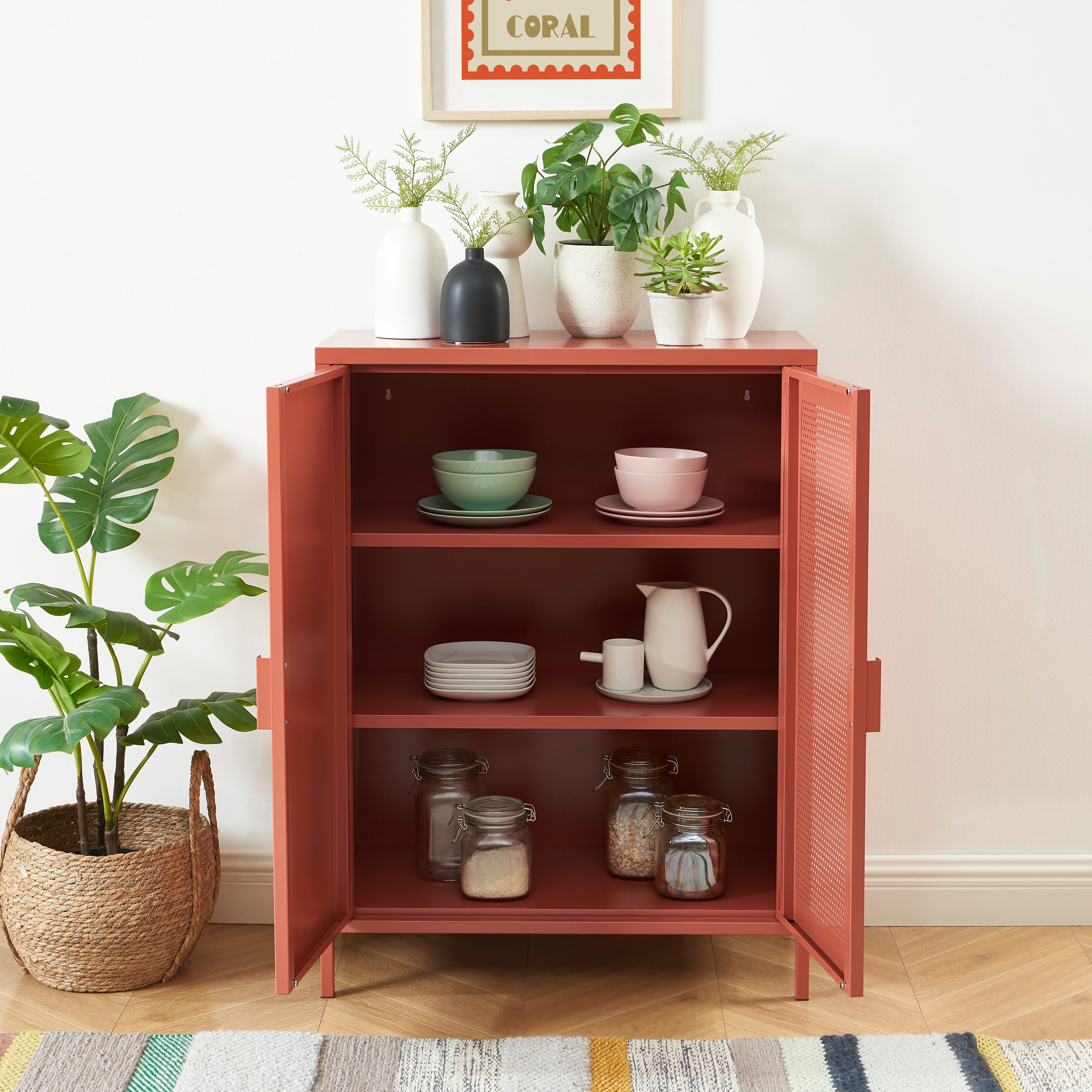 PANTONE® Metal Sideboard – Terracotta