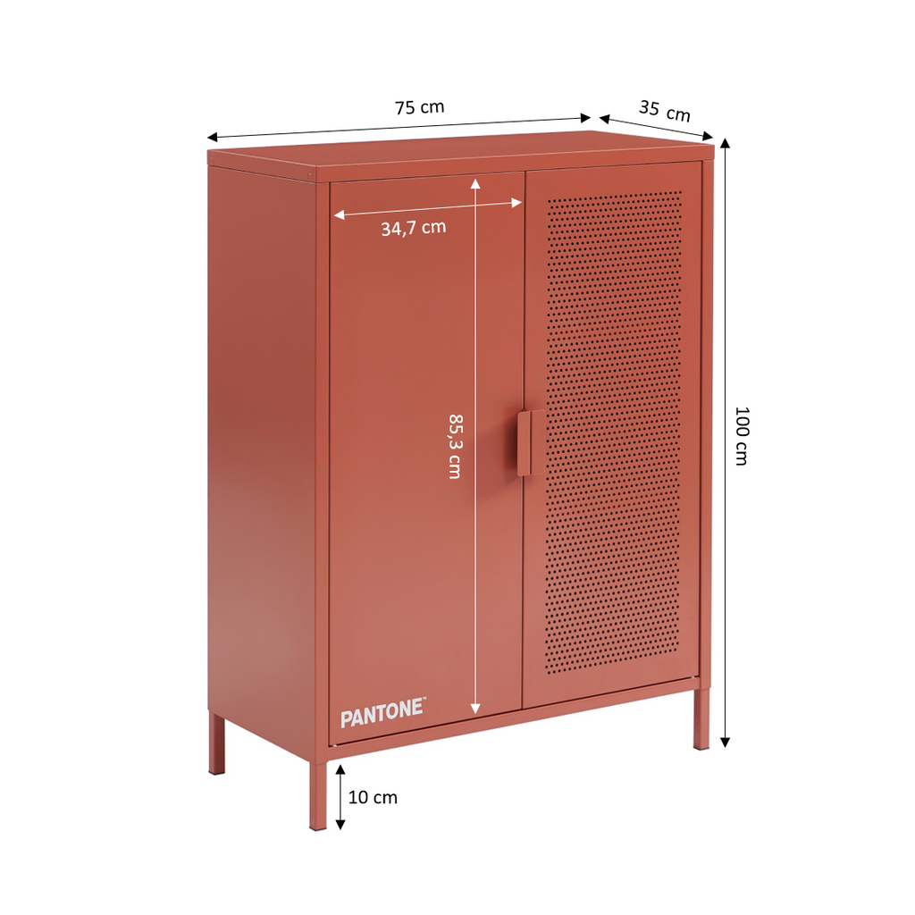 PANTONE® Metal Sideboard – Terracotta