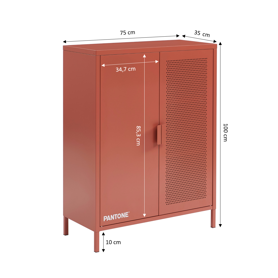 PANTONE® Metal Sideboard – Terracotta