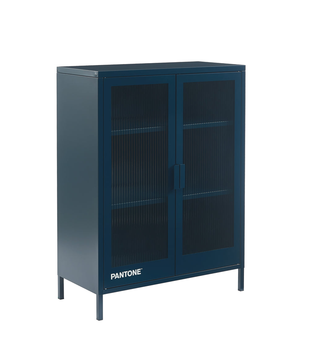 PANTONE® Fluted Glass Sideboard – Midnight blue