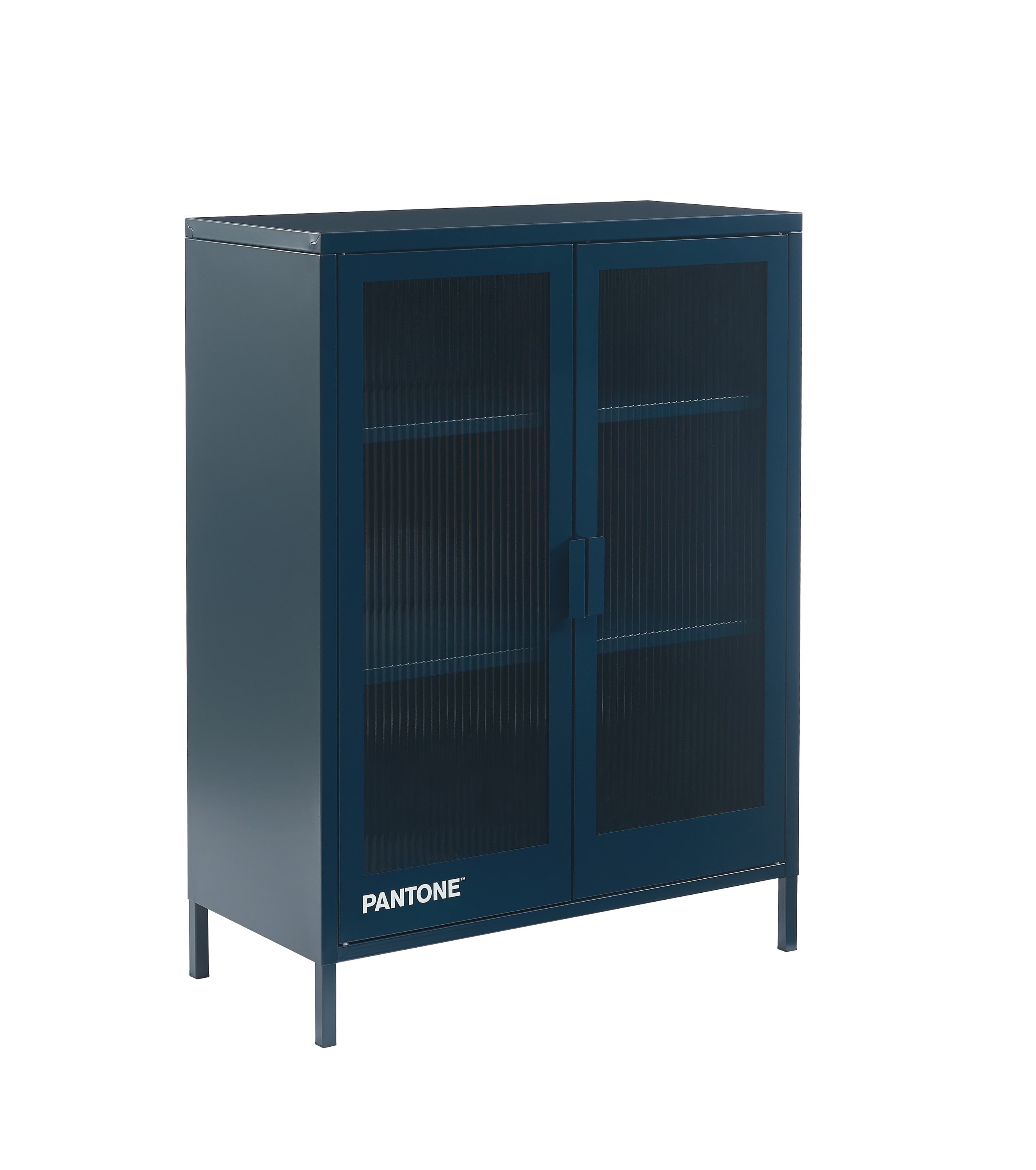 PANTONE® Fluted Glass Sideboard – Midnight blue