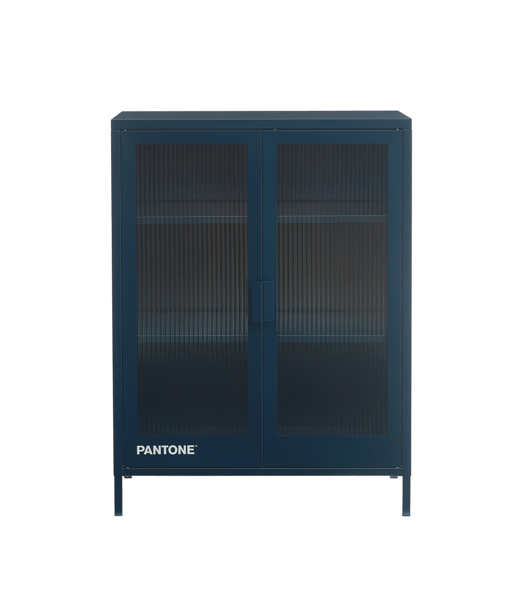 PANTONE® Fluted Glass Sideboard – Midnight blue