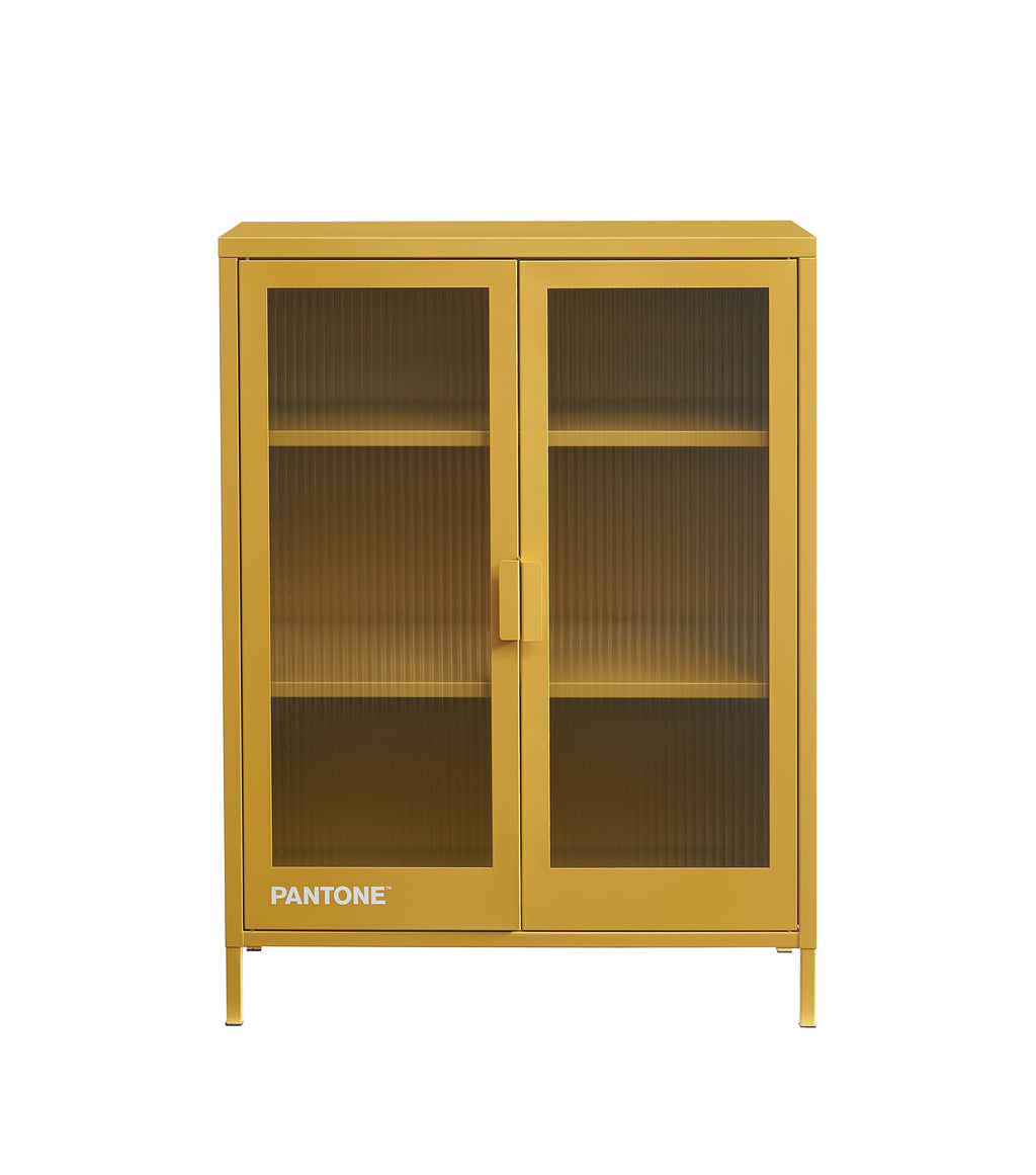 PANTONE® Fluted Glass Sideboard – Mustard