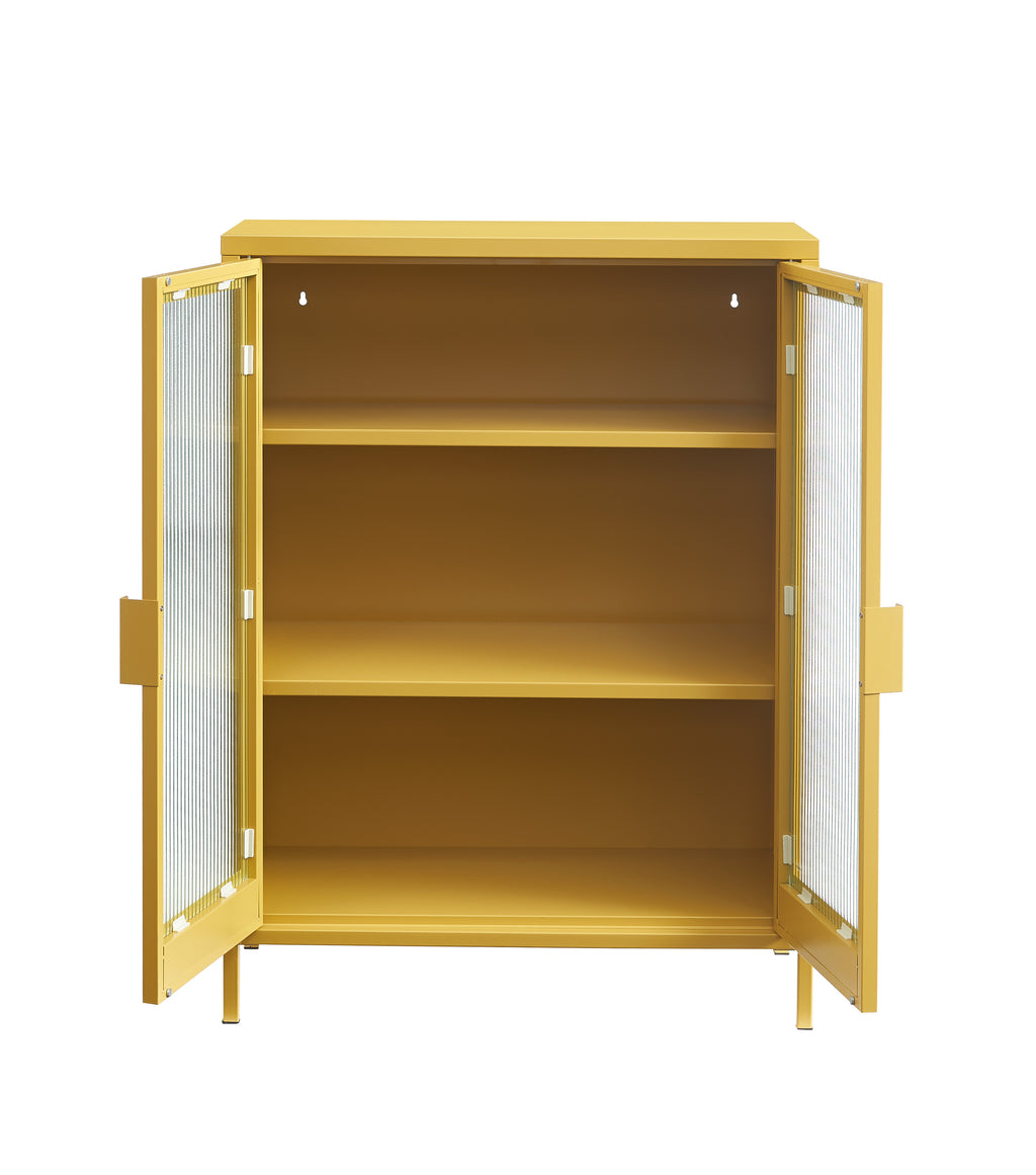 PANTONE® Fluted Glass Sideboard – Mustard