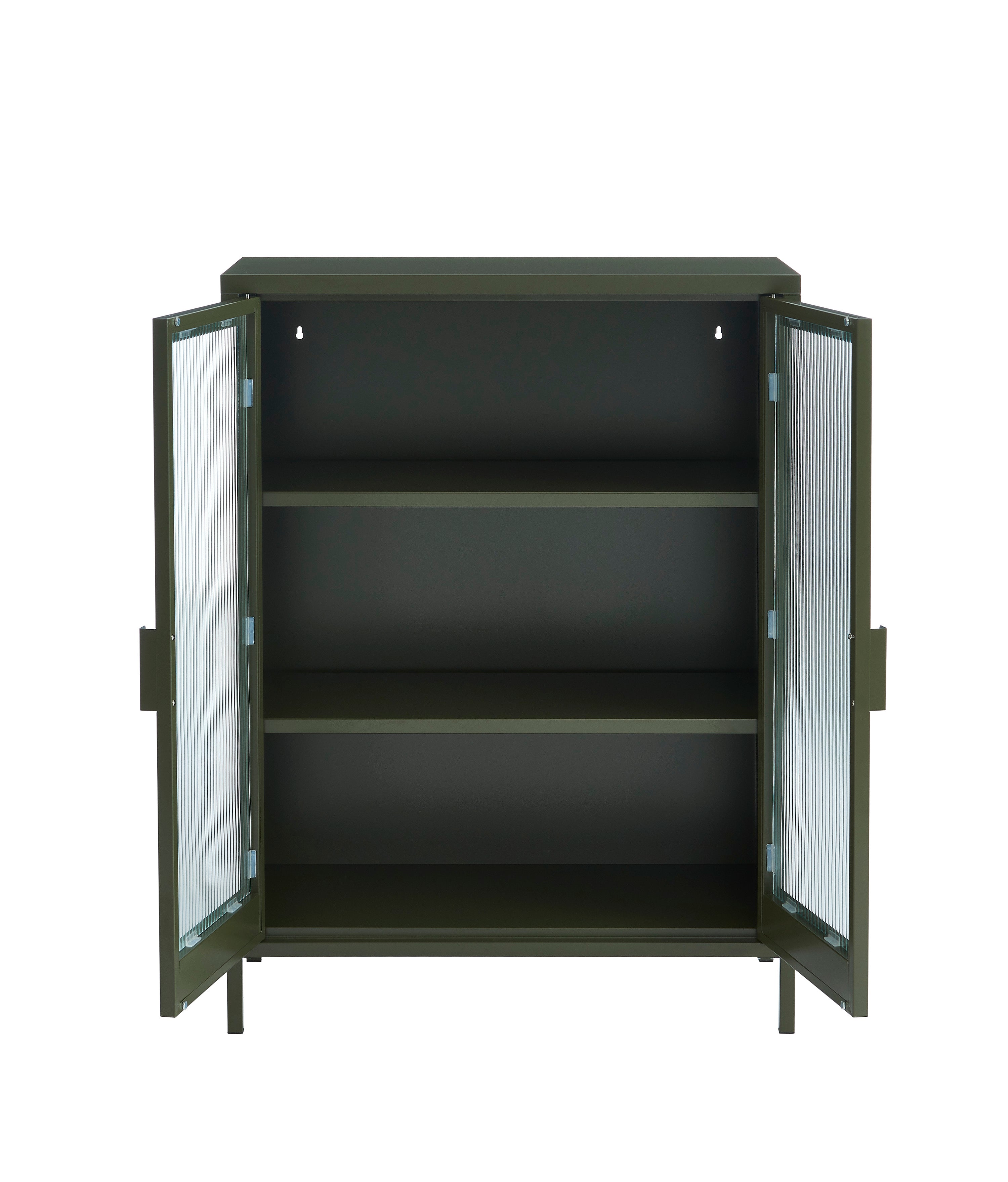 PANTONE® Fluted Glass Sideboard – Olive green