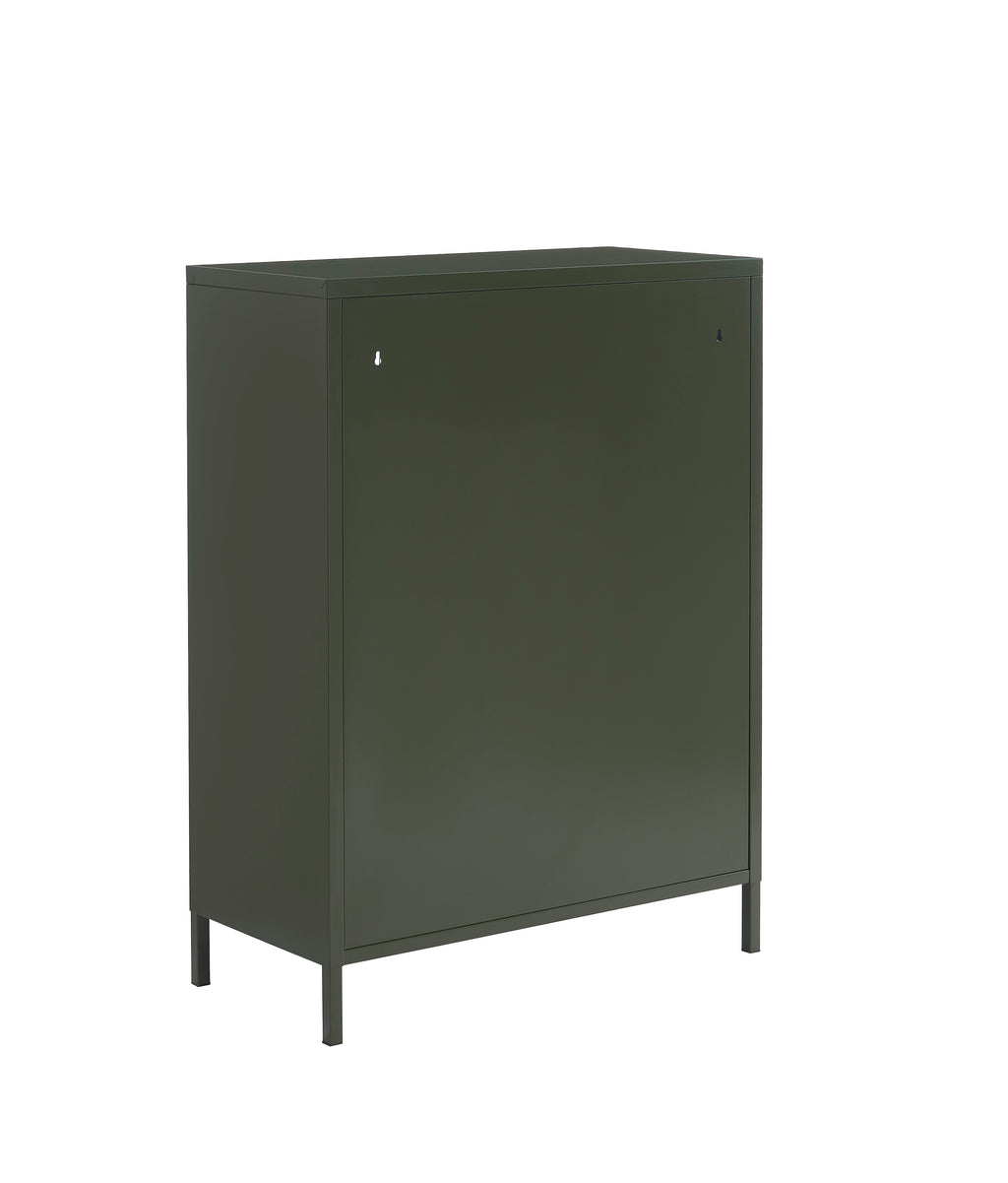 PANTONE® Fluted Glass Sideboard – Olive green