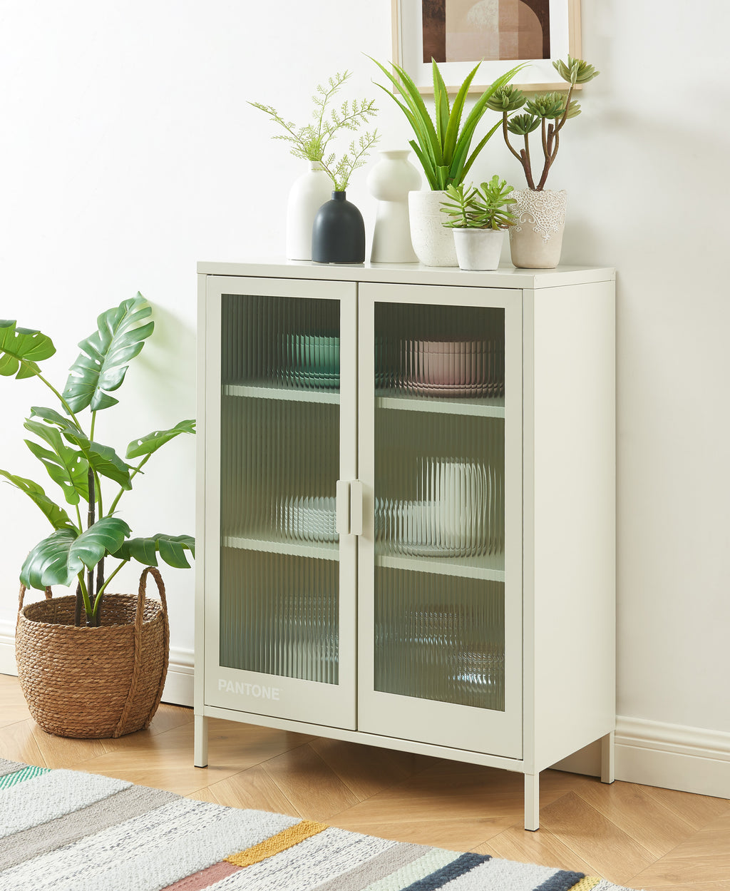 PANTONE® Fluted Glass Sideboard – Sand