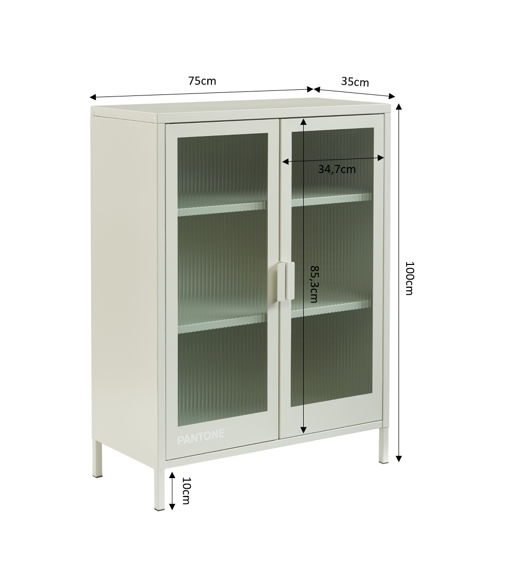 PANTONE® Fluted Glass Sideboard – Sand