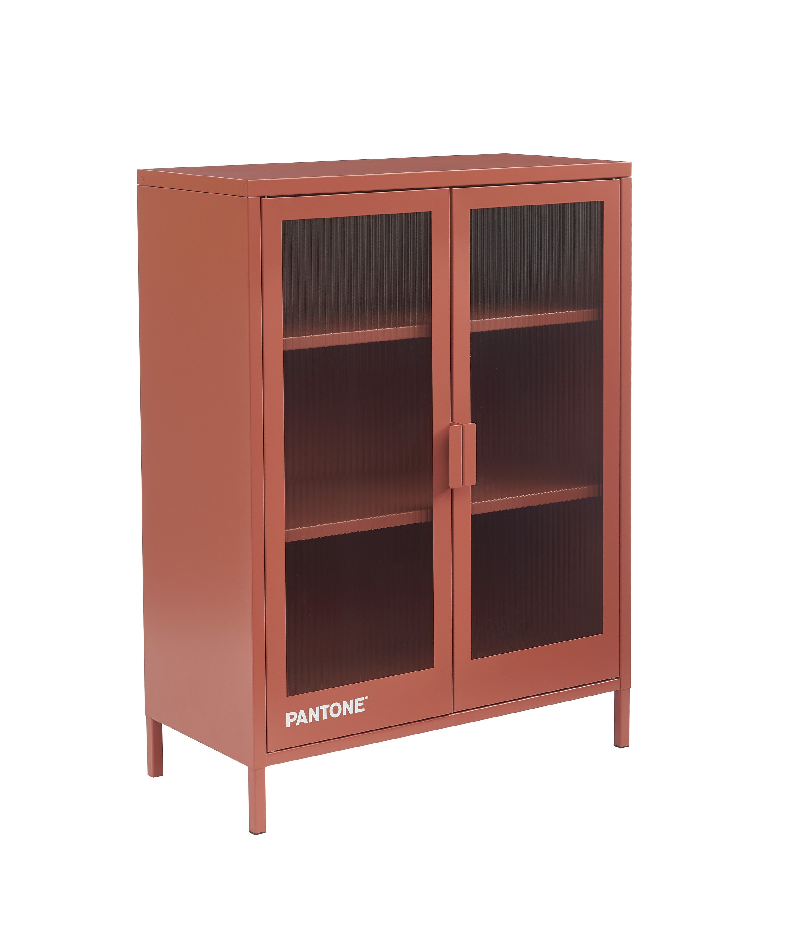 PANTONE® Fluted Glass Sideboard – Terracotta
