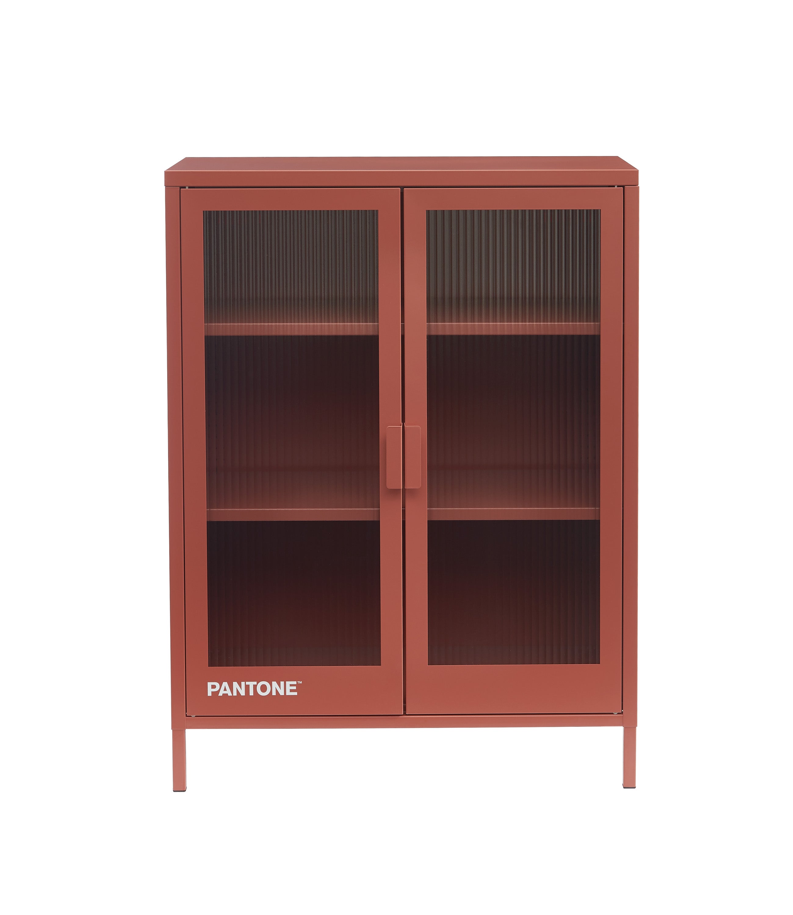 PANTONE® Fluted Glass Sideboard – Terracotta
