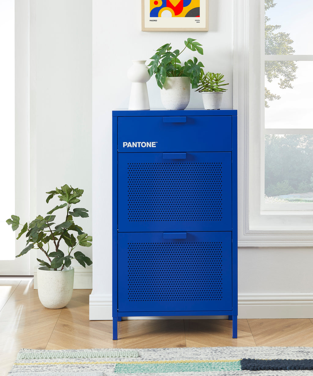 PANTONE® Metal Shoe Cabinet – Electric blue