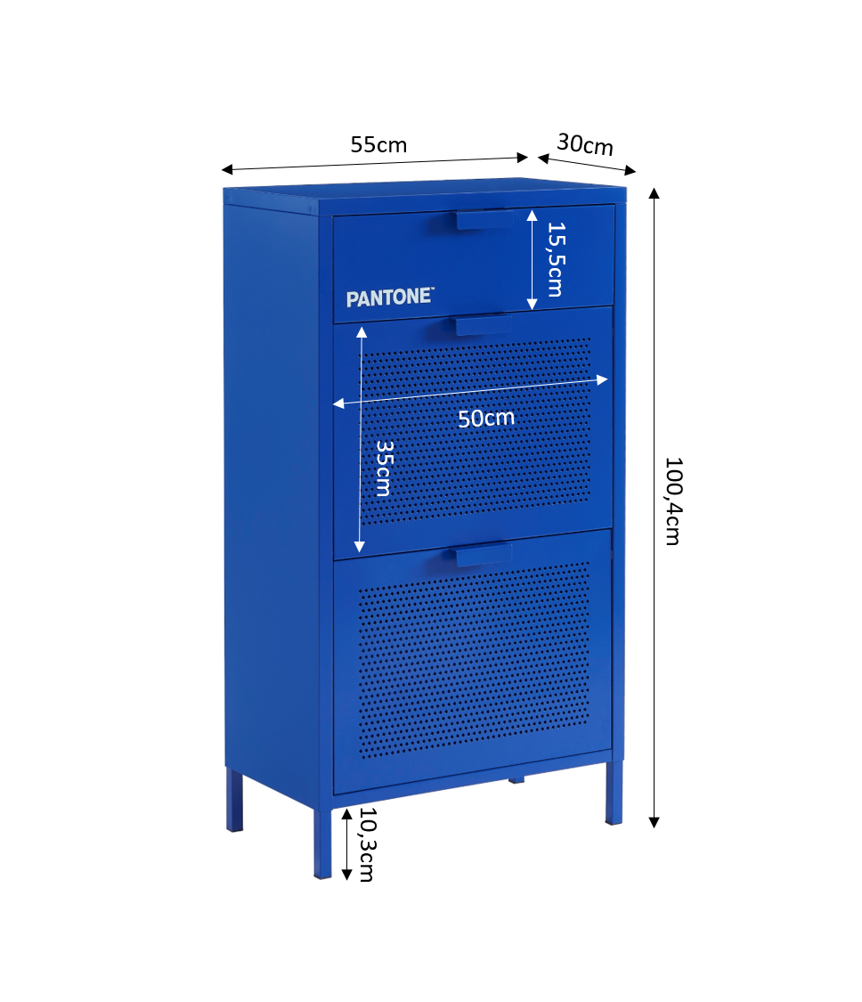 PANTONE® Metal Shoe Cabinet – Electric blue