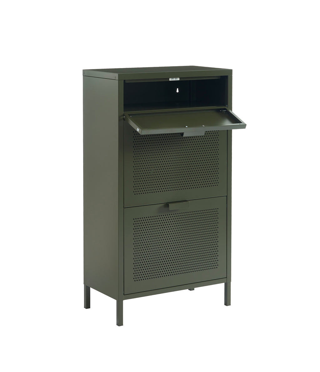 PANTONE® Metal Shoe Cabinet – Olive green
